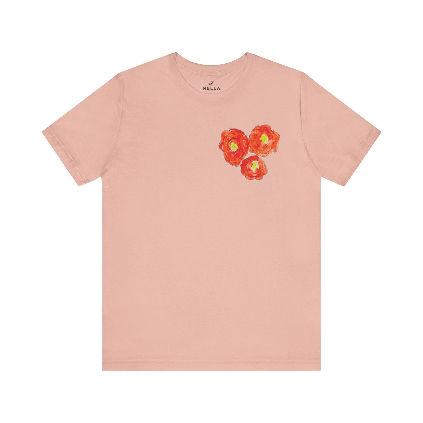 POPPY Unisex Jersey Short Sleeve Tee - Hart Flower print