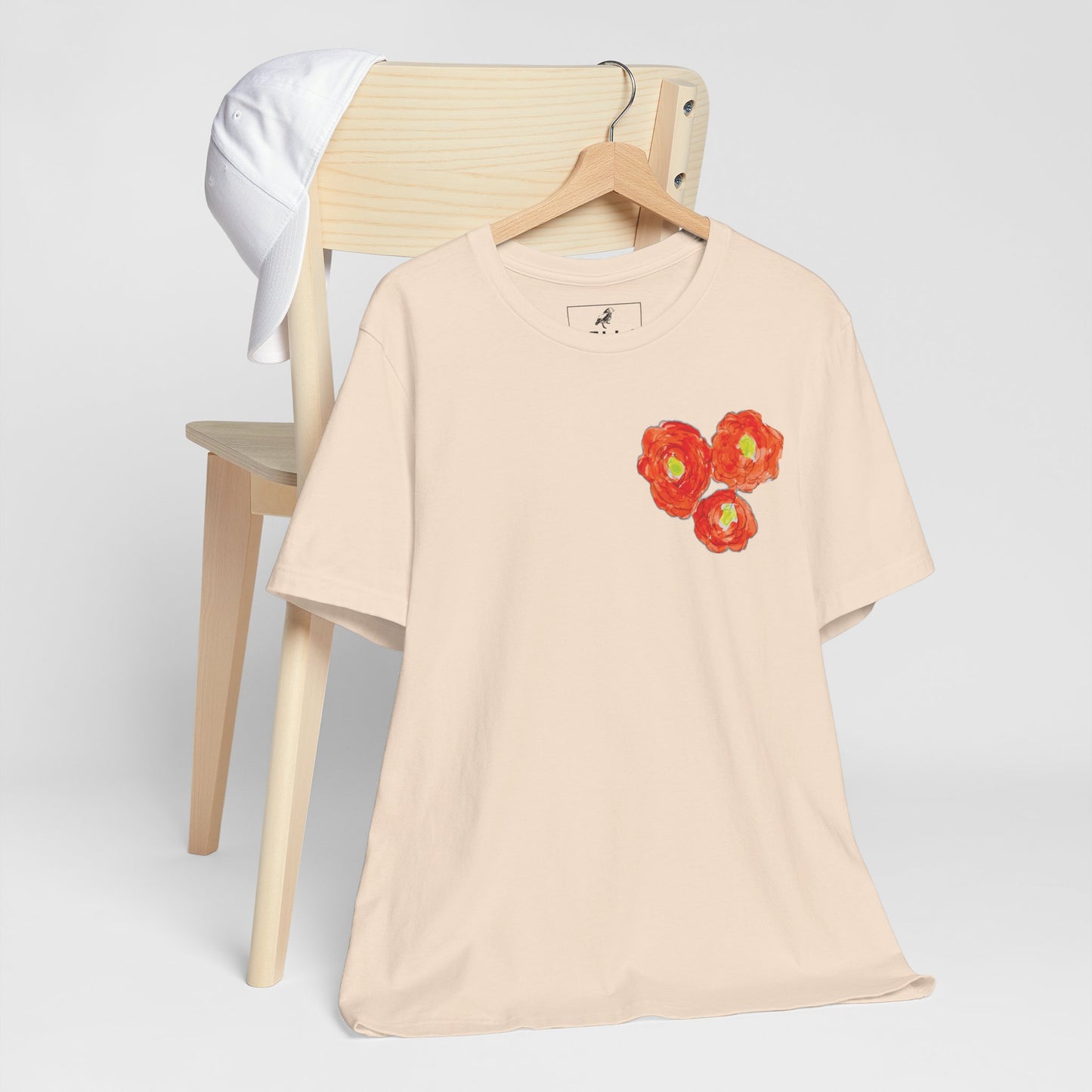 POPPY Unisex Jersey Short Sleeve Tee - Hart Flower print