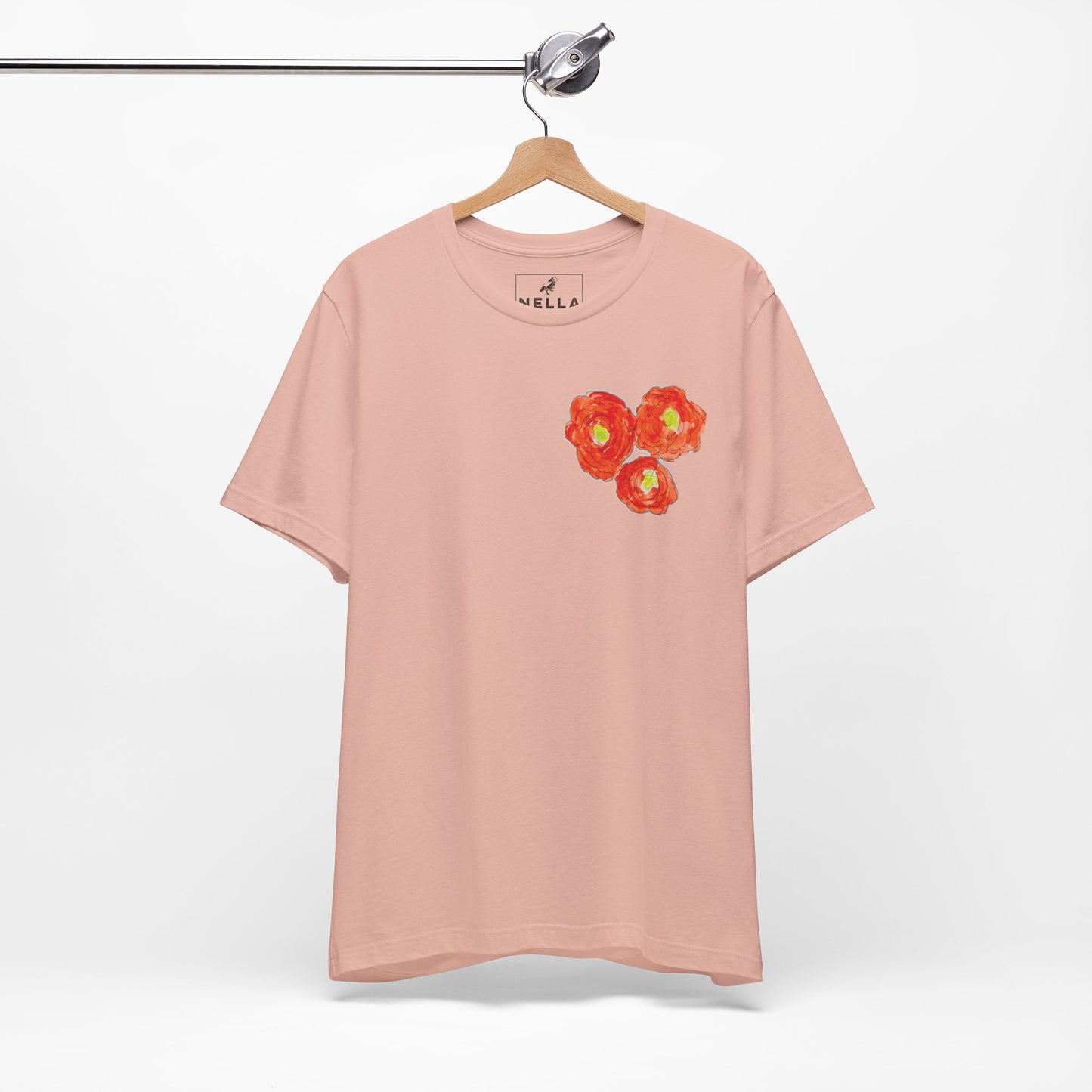 POPPY Unisex Jersey Short Sleeve Tee - Hart Flower print