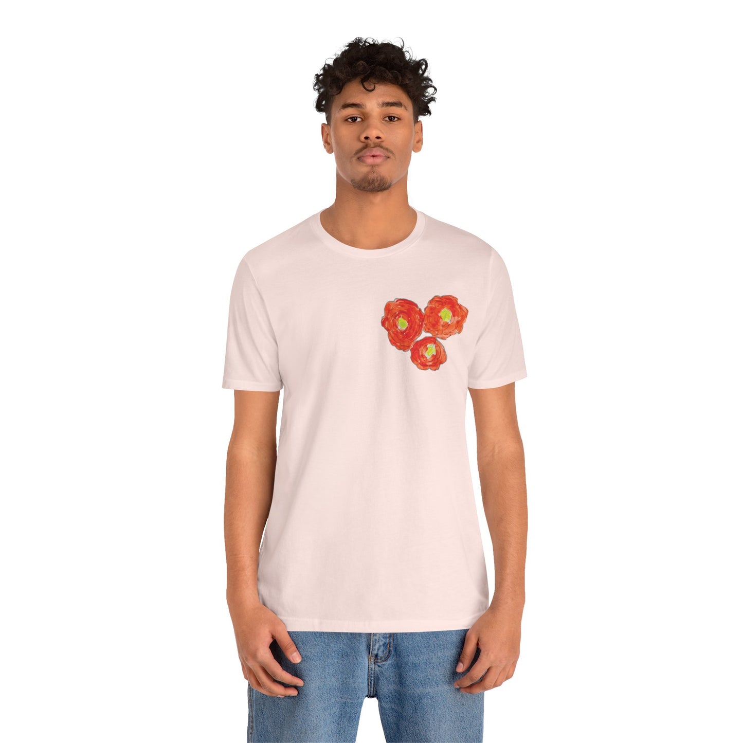 POPPY Unisex Jersey Short Sleeve Tee - Hart Flower print