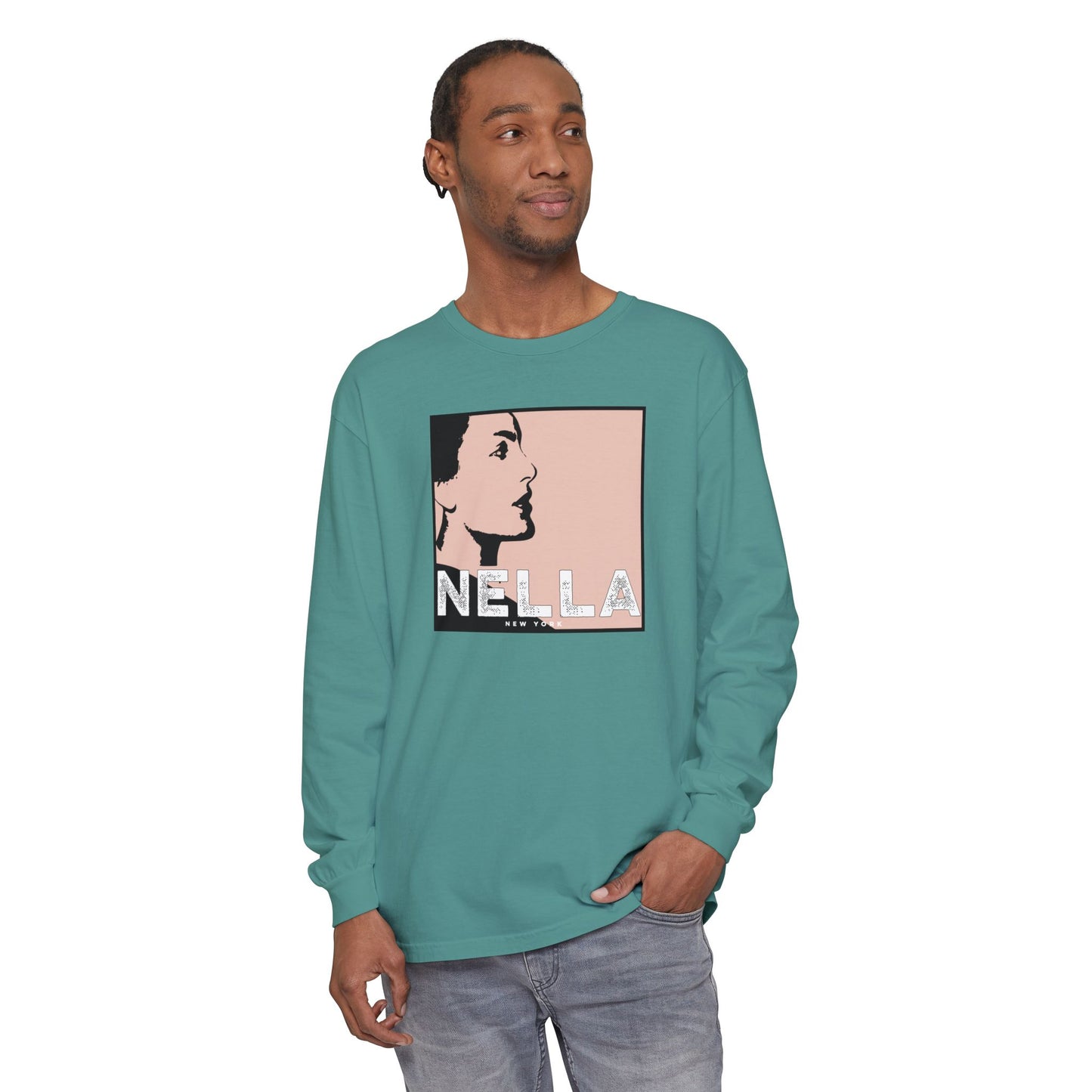 SWEET NELLA Unisex Garment-dyed Long Sleeve T-Shirt
