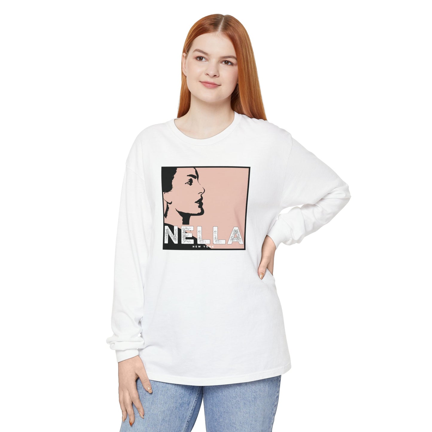 SWEET NELLA Unisex Garment-dyed Long Sleeve T-Shirt