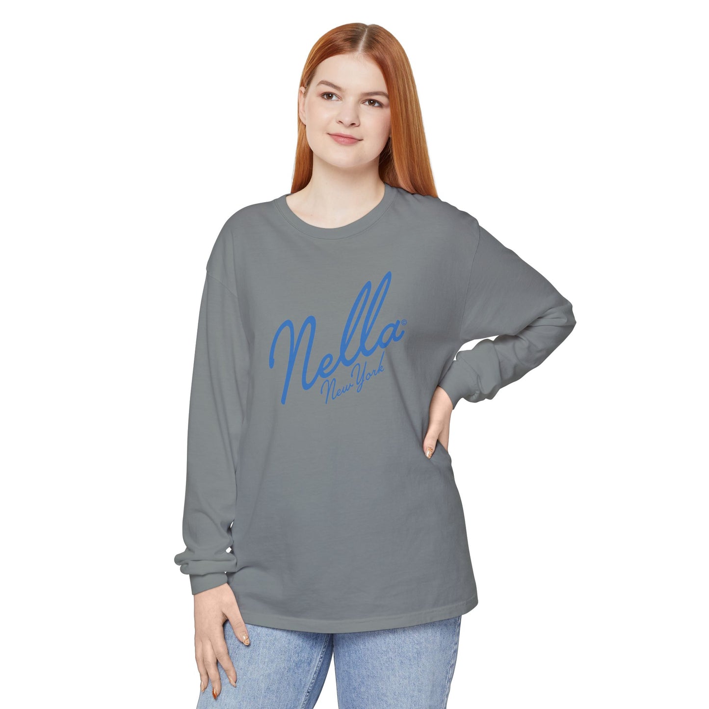 SWEETEST NELLA Unisex Garment-dyed Long Sleeve T-Shirt