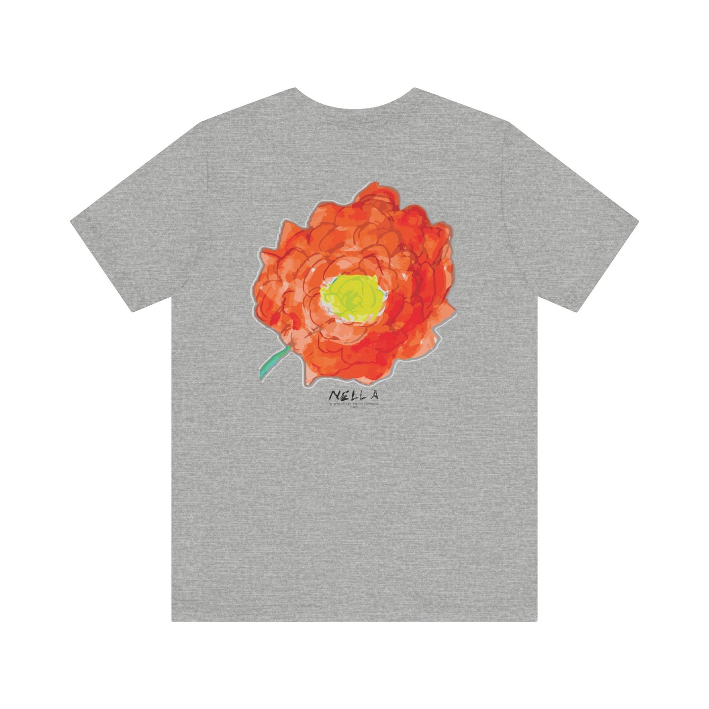 POPPY Unisex Jersey Short Sleeve Tee - Hart Flower print