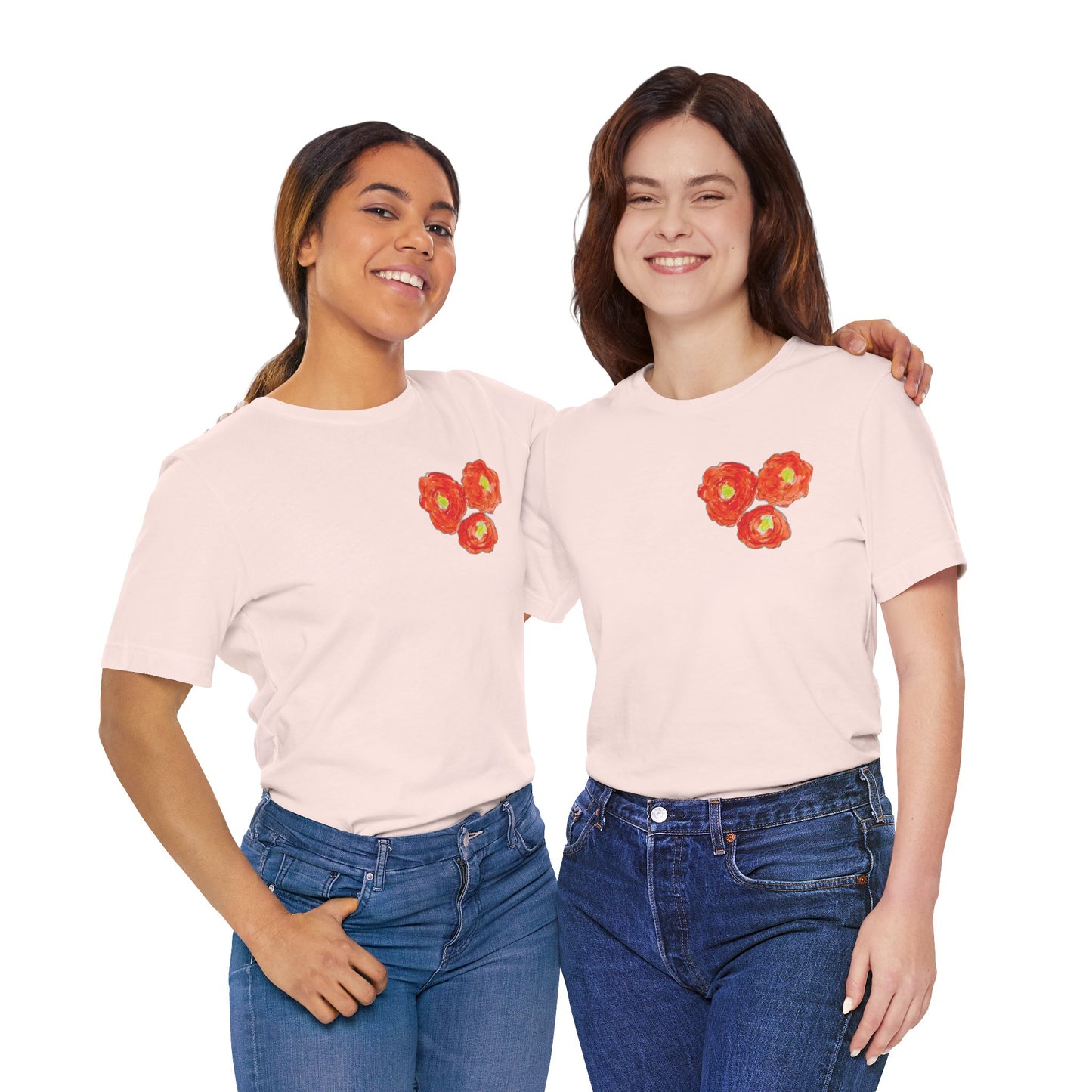 POPPY Unisex Jersey Short Sleeve Tee - Hart Flower print