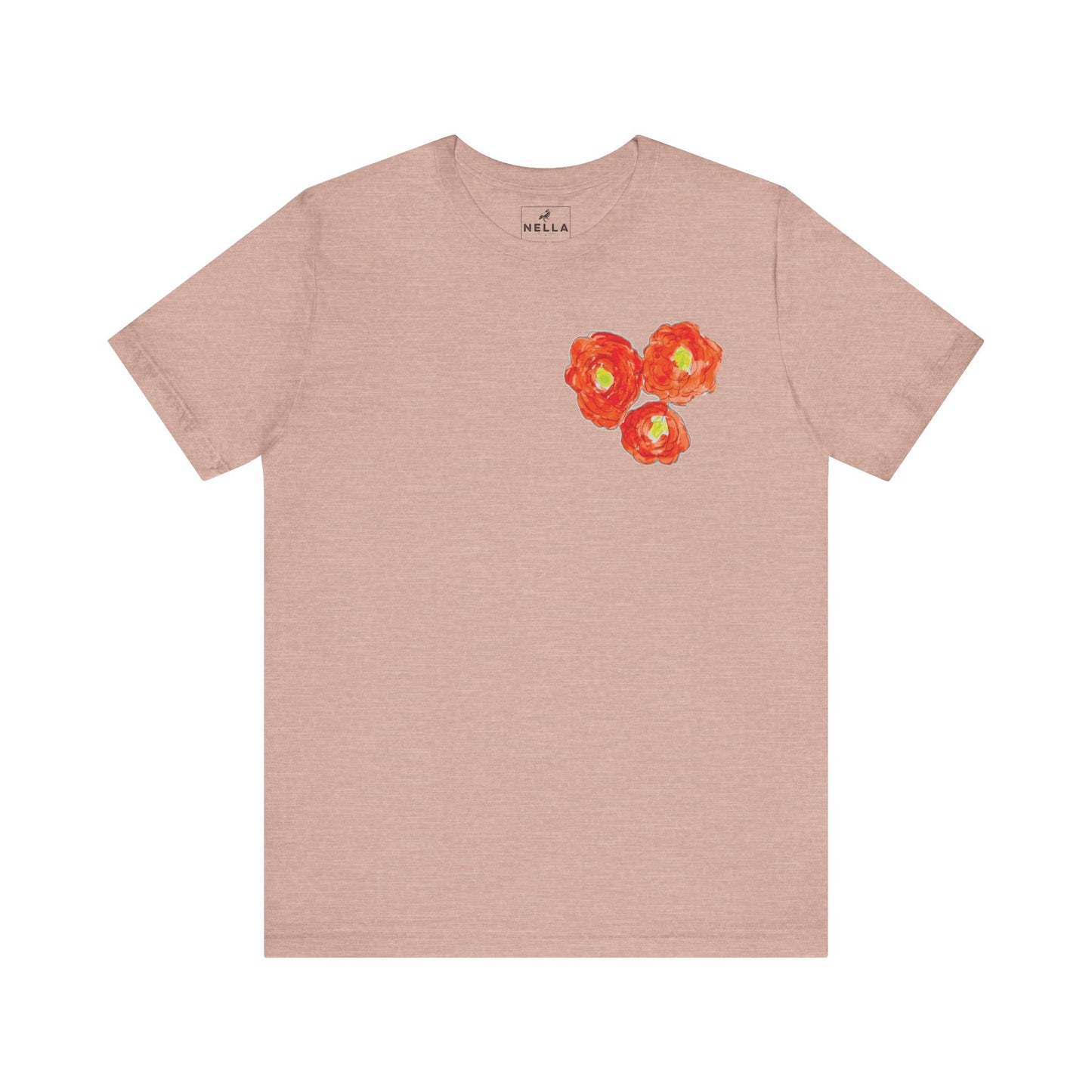POPPY Unisex Jersey Short Sleeve Tee - Hart Flower print