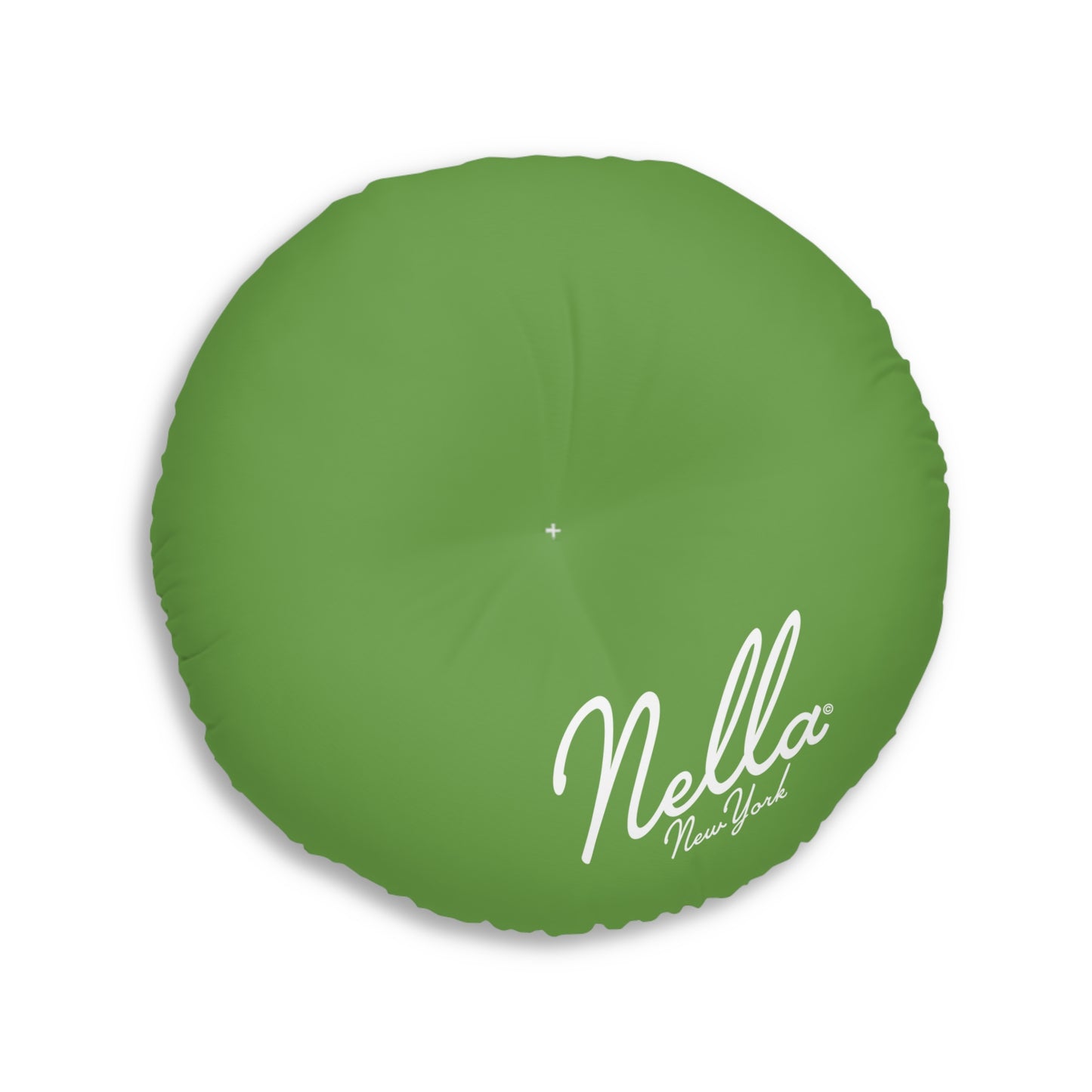 Round Tufted Floor Pillow with Poppy Flower Design