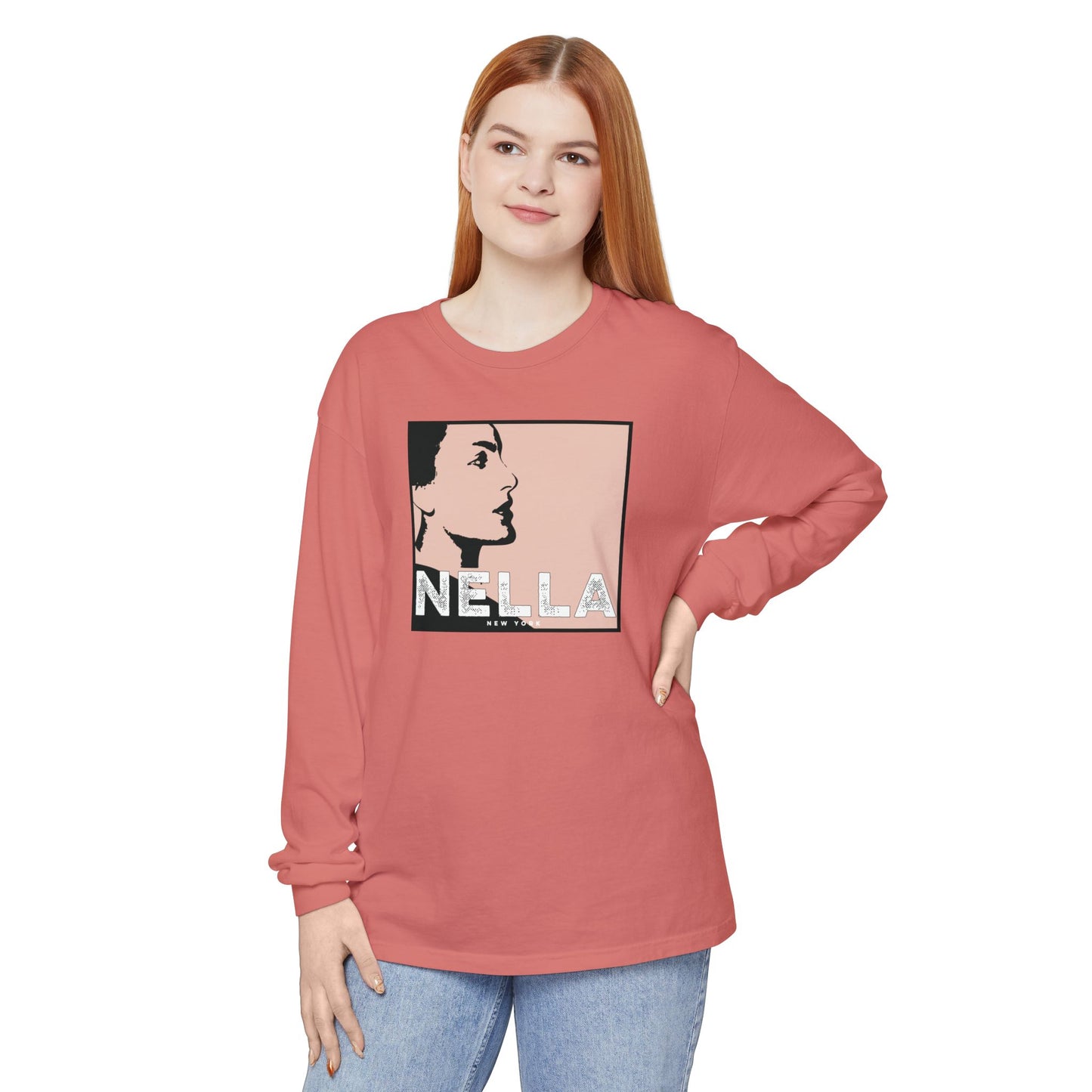 SWEET NELLA Unisex Garment-dyed Long Sleeve T-Shirt