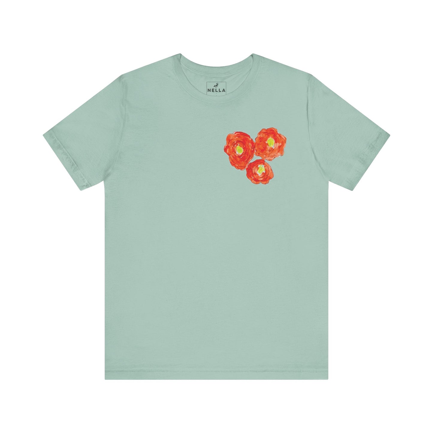 POPPY Unisex Jersey Short Sleeve Tee - Hart Flower print