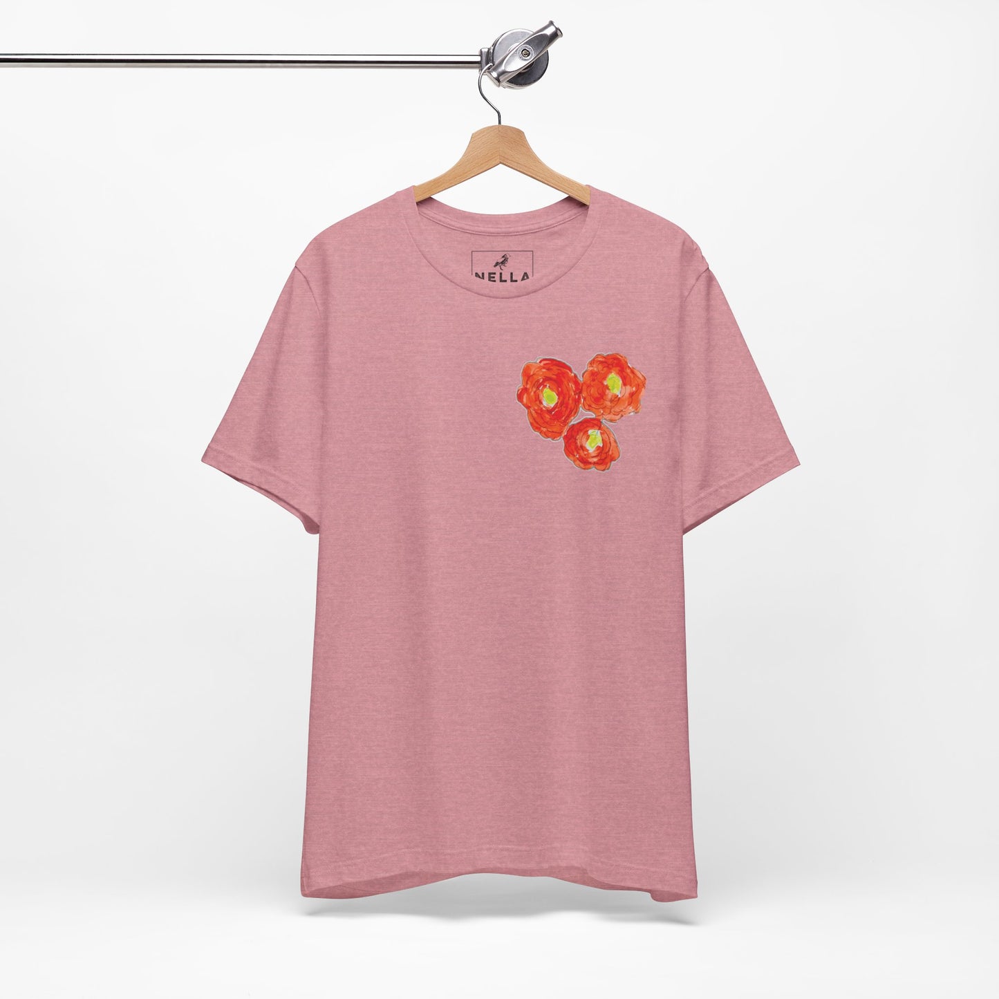 POPPY Unisex Jersey Short Sleeve Tee - Hart Flower print