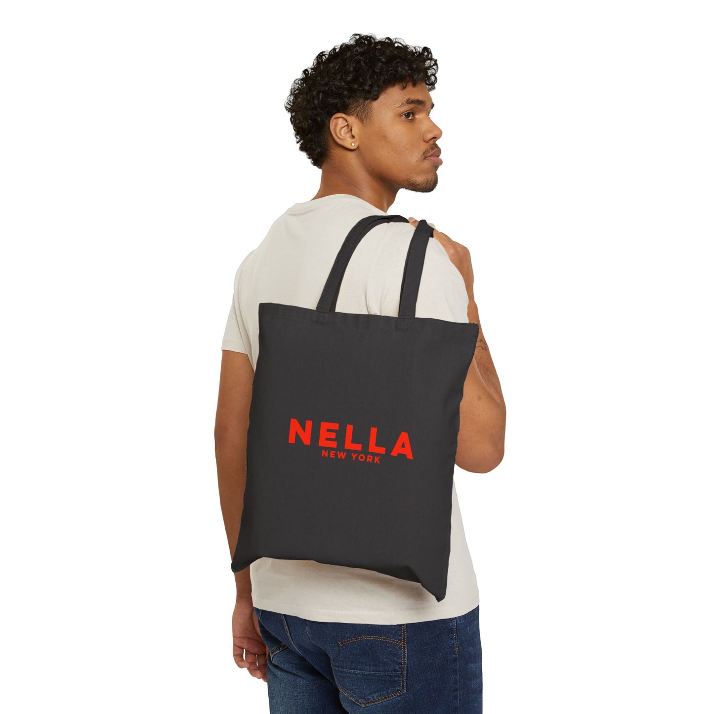 BIBAS BAG (Nella's POPPIES) Floral Cotton Canvas Tote Bag - Stylish & Eco-Friendly Shopping Bag