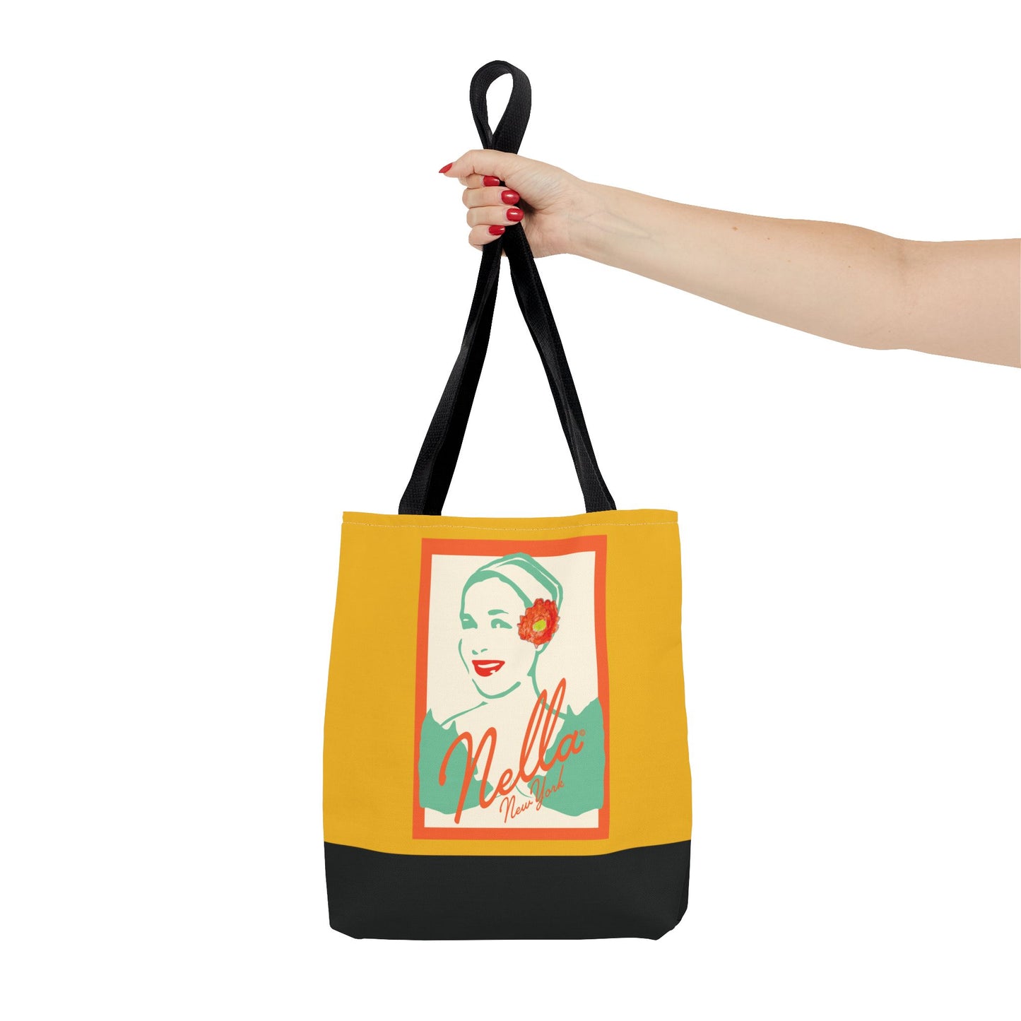 NELLA POSTCARD Retro Tote Bag - Goldenrod