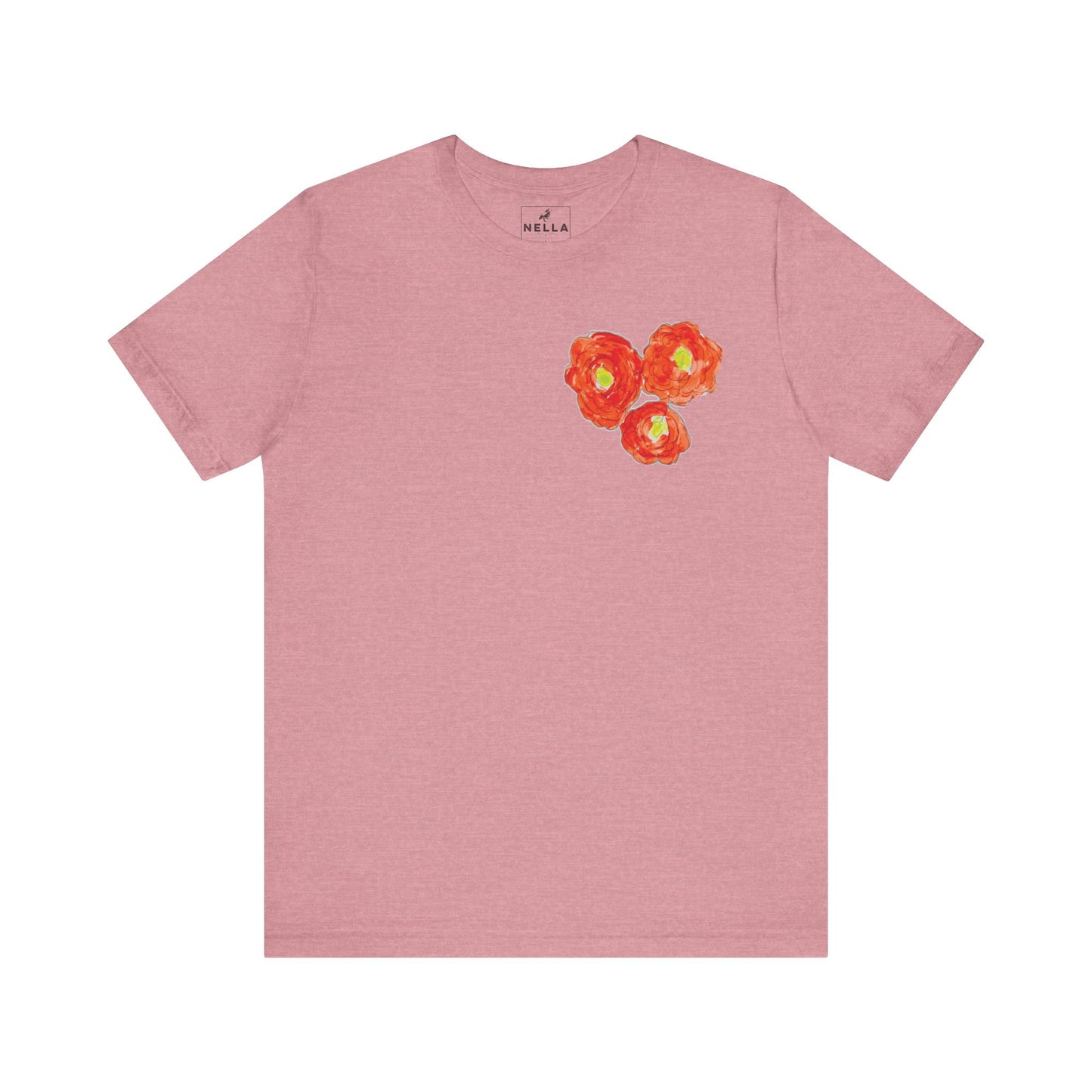 POPPY Unisex Jersey Short Sleeve Tee - Hart Flower print