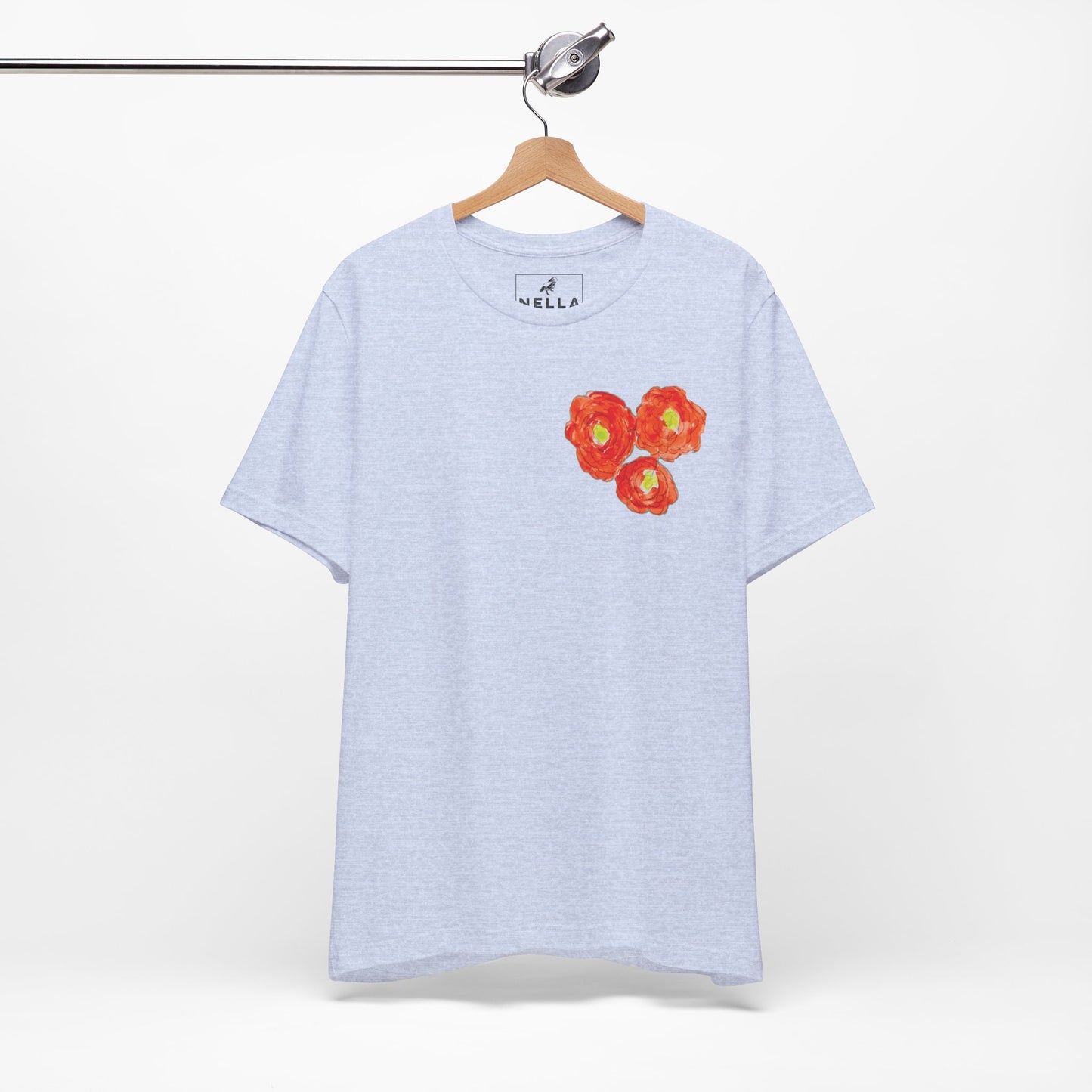 POPPY Unisex Jersey Short Sleeve Tee - Hart Flower print