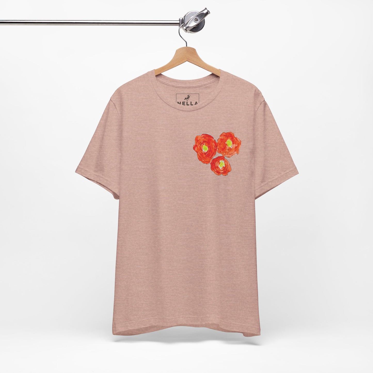 POPPY Unisex Jersey Short Sleeve Tee - Hart Flower print