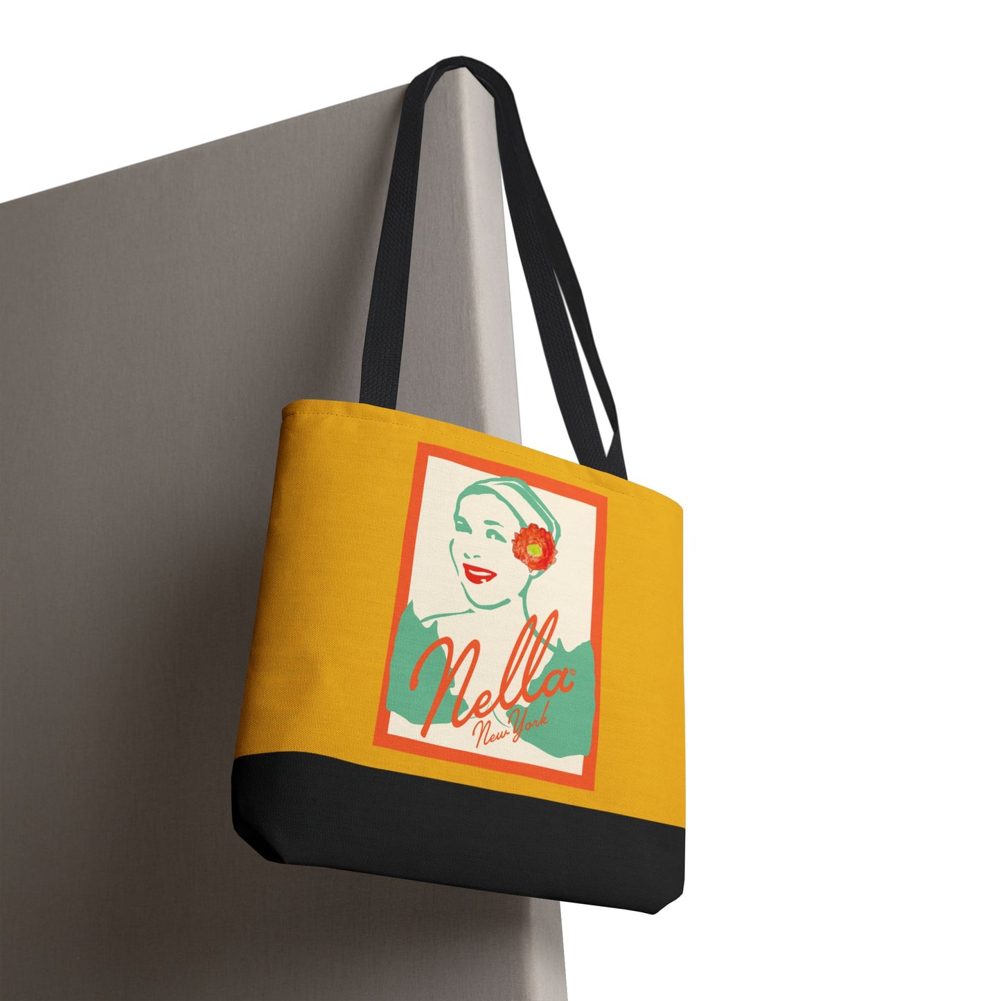 NELLA POSTCARD Retro Tote Bag - Goldenrod