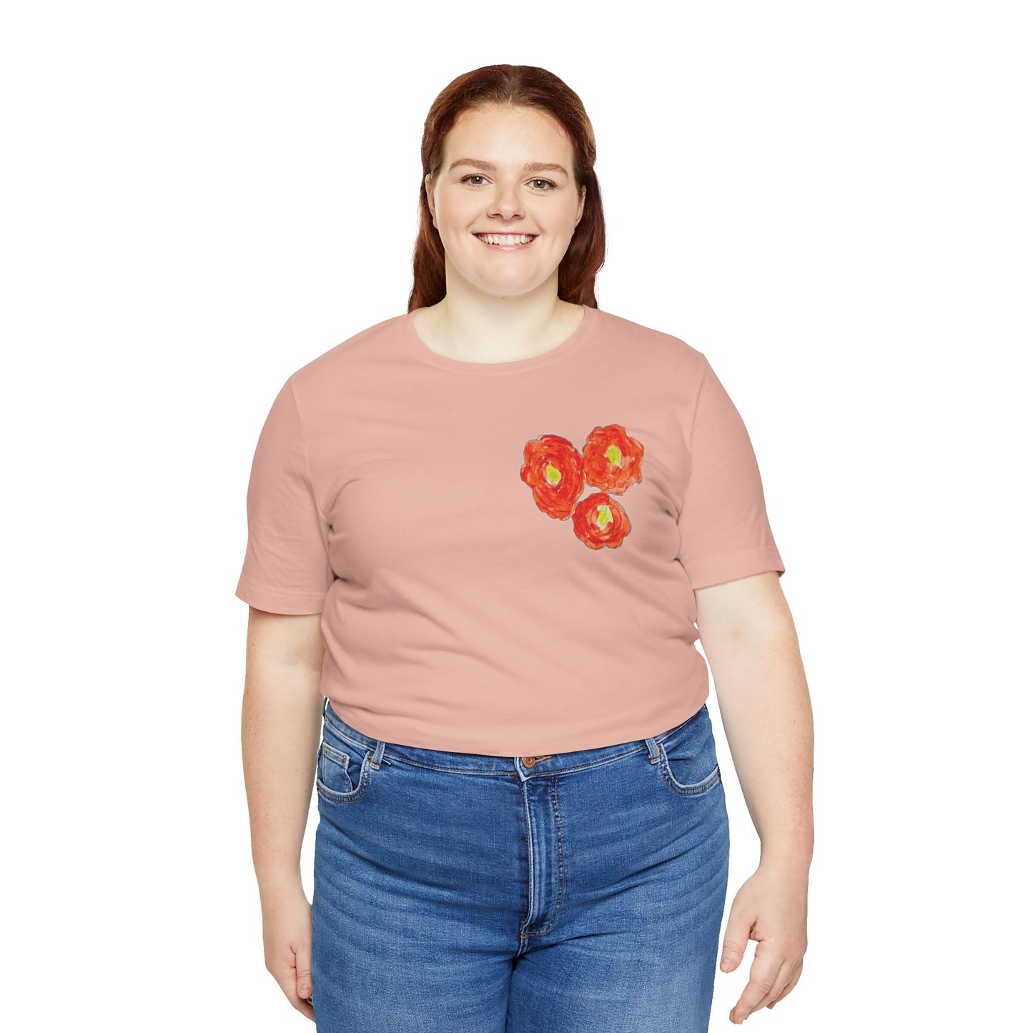 POPPY Unisex Jersey Short Sleeve Tee - Hart Flower print