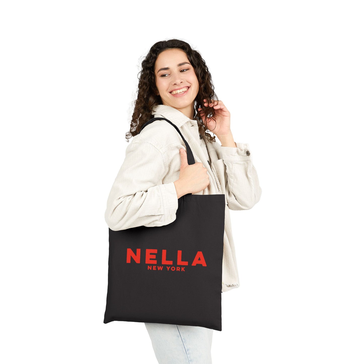 Floral Cotton Canvas Tote Bag - Stylish & Eco-Friendly Shopping Bag