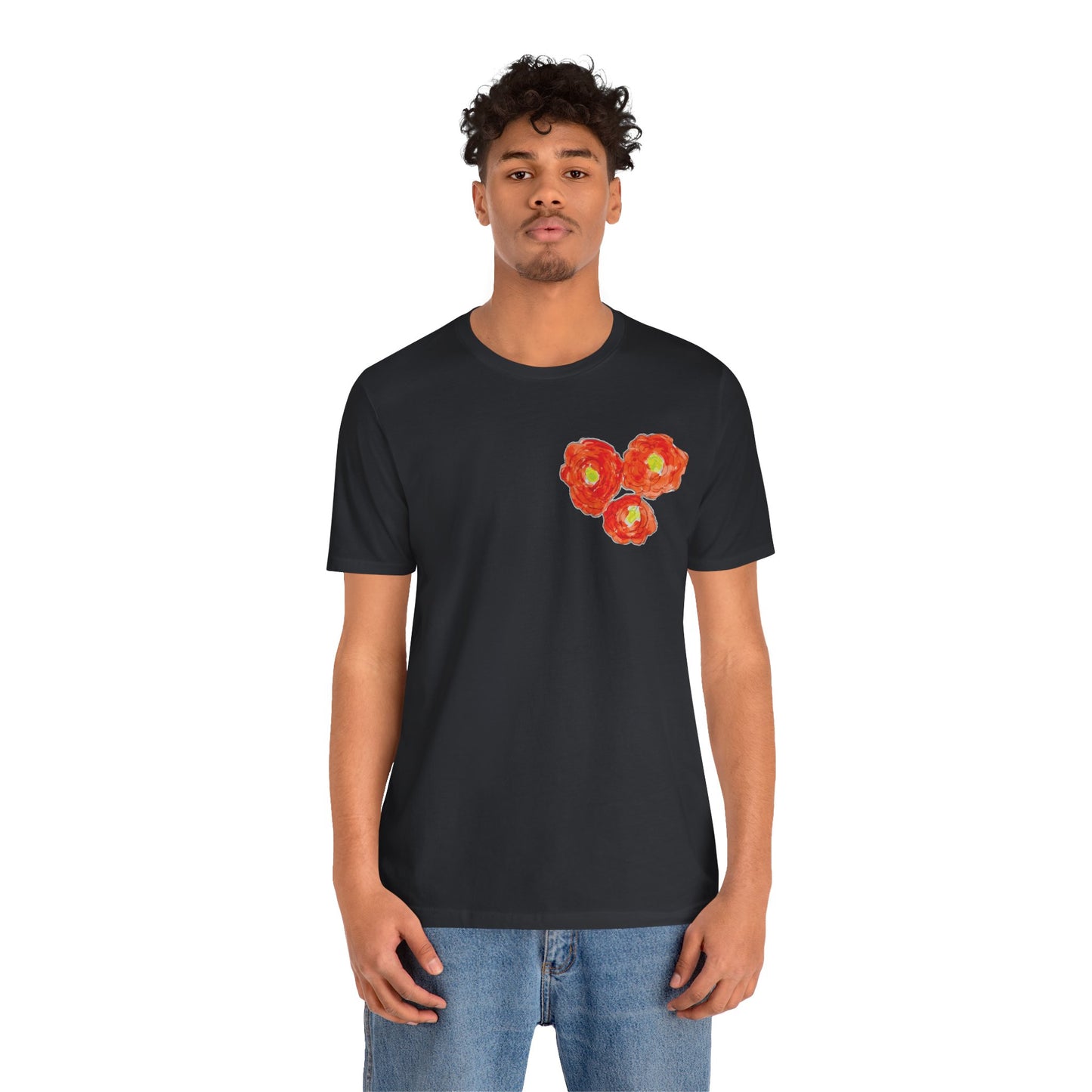 POPPY Unisex Jersey Short Sleeve Tee - Hart Flower print