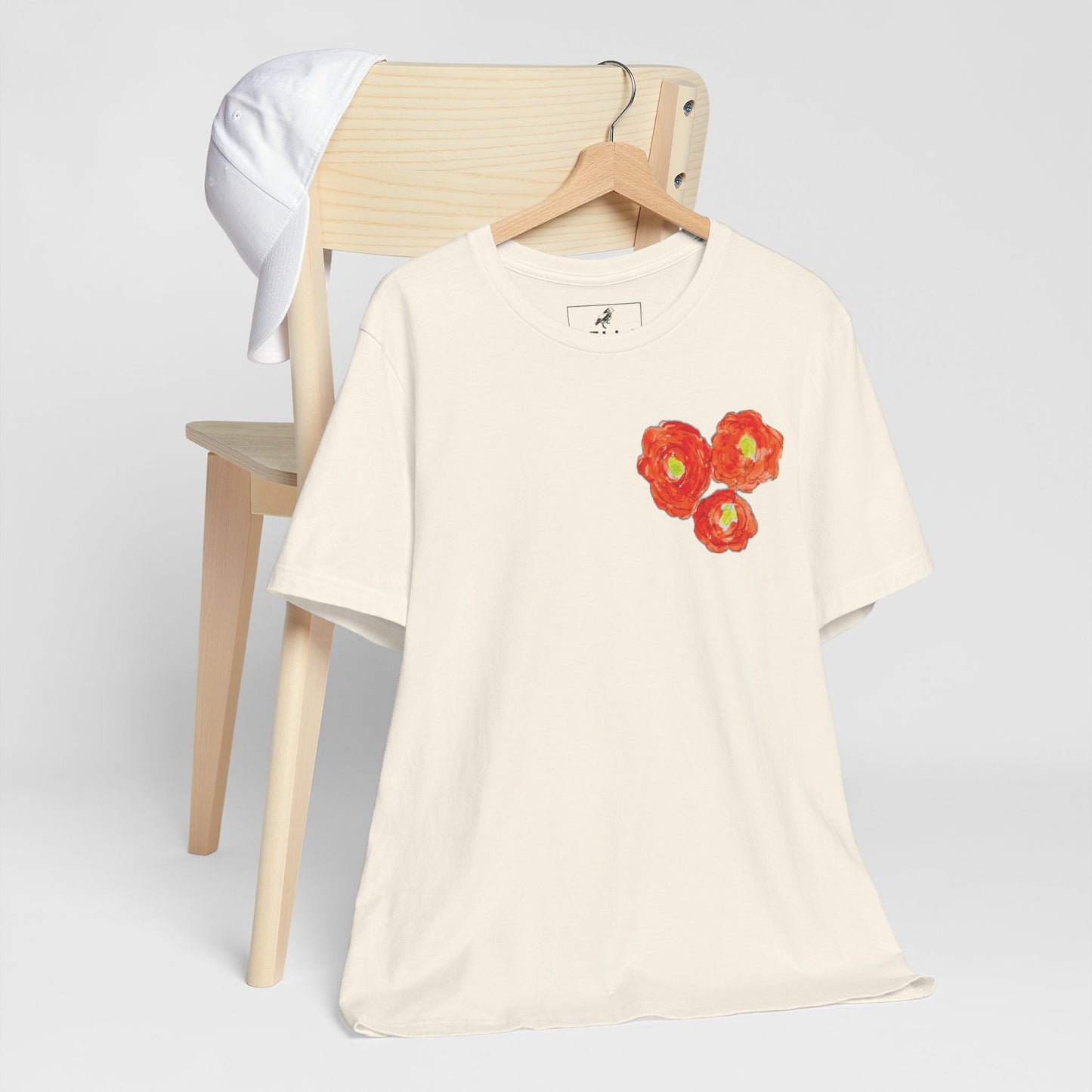 POPPY Unisex Jersey Short Sleeve Tee - Hart Flower print
