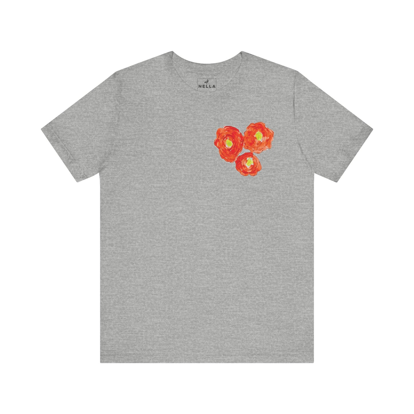 POPPY Unisex Jersey Short Sleeve Tee - Hart Flower print