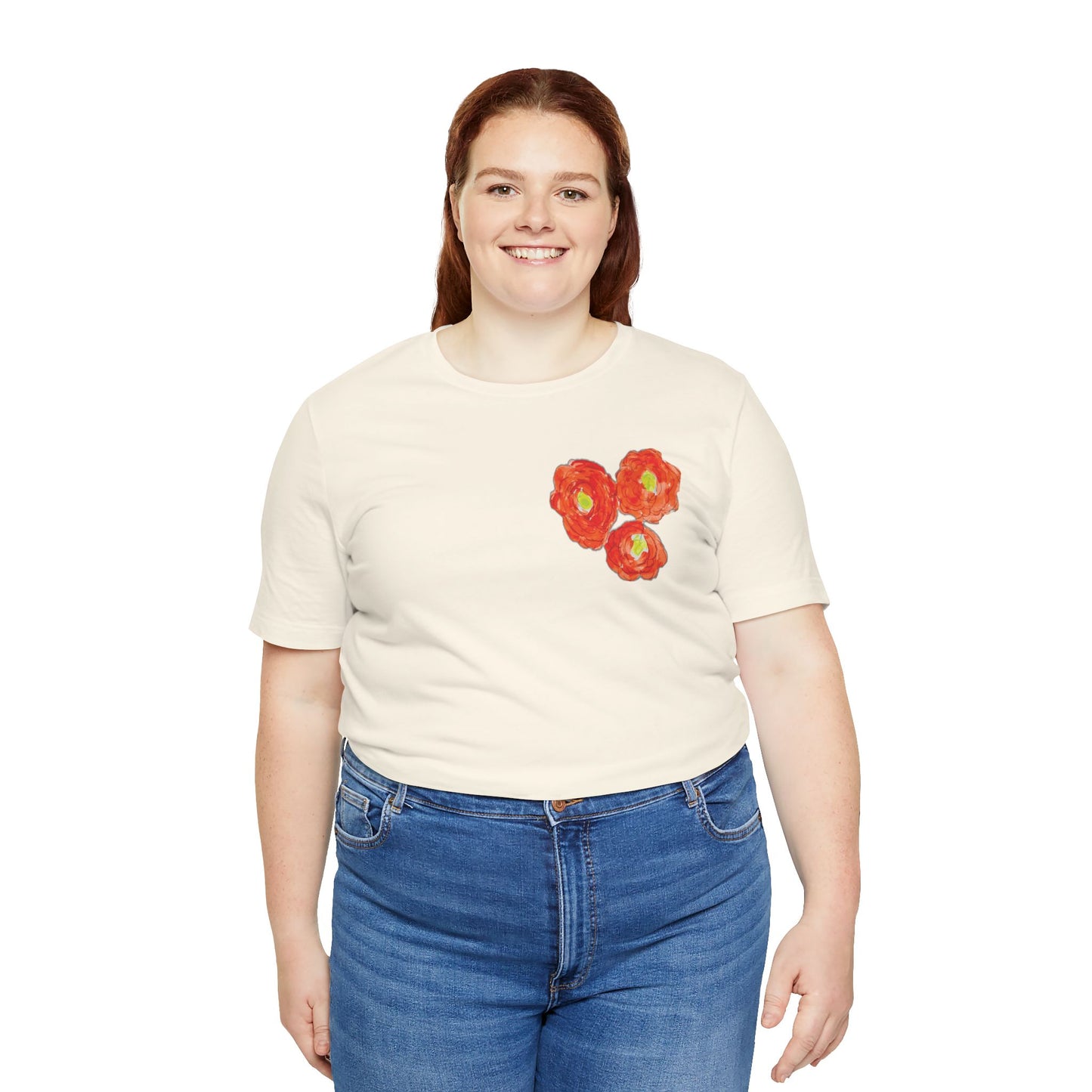POPPY Unisex Jersey Short Sleeve Tee - Hart Flower print
