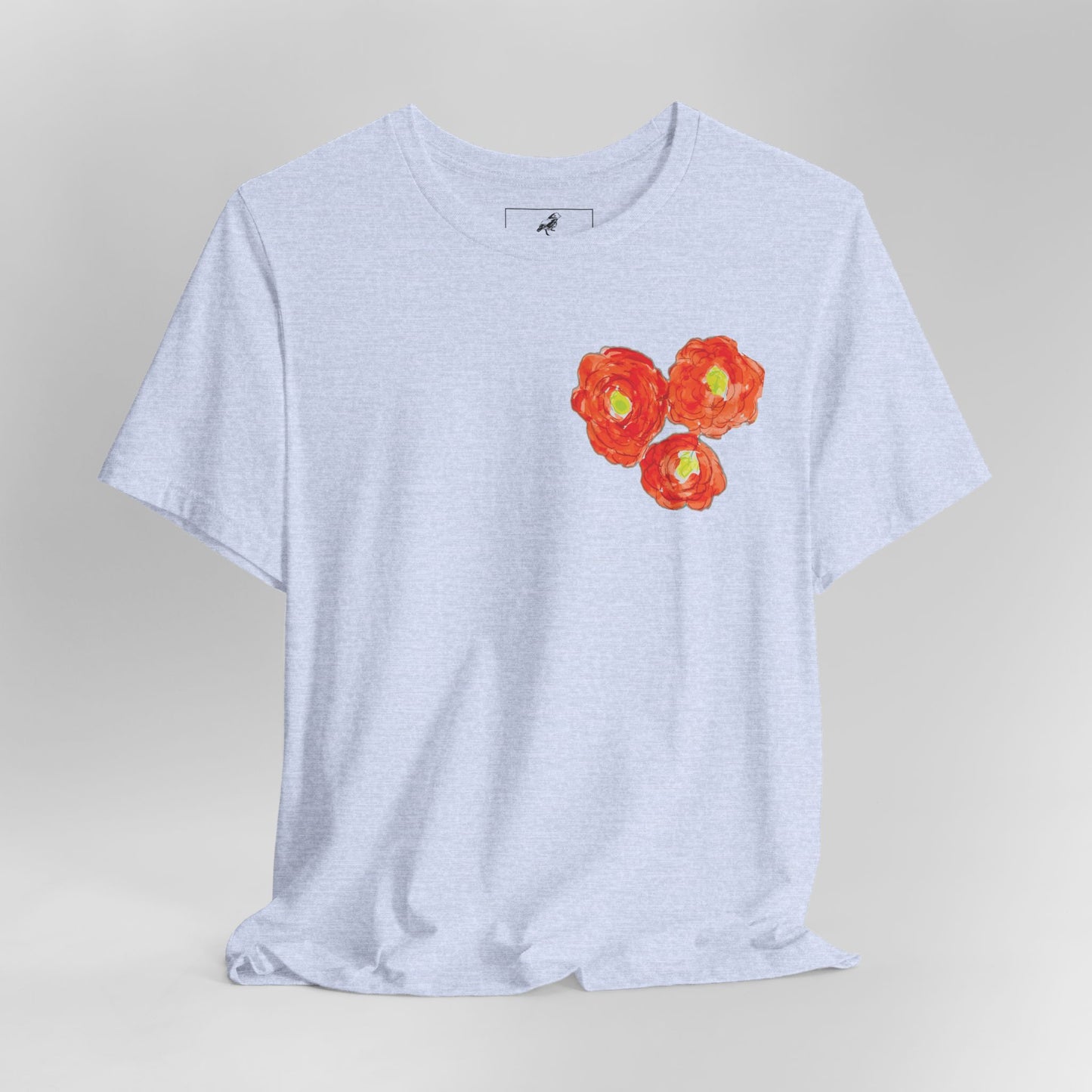 POPPY Unisex Jersey Short Sleeve Tee - Hart Flower print