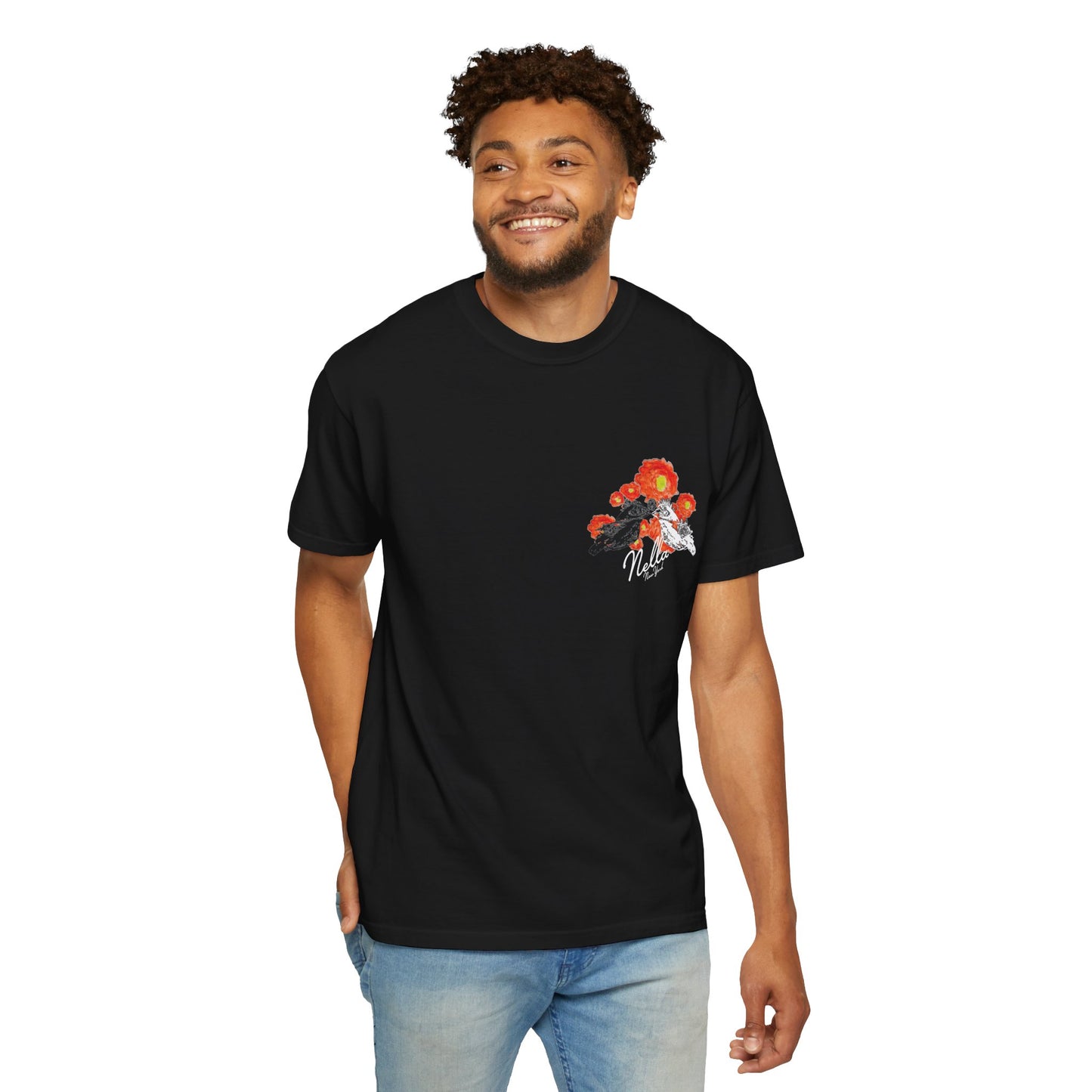 NELLA'S Stylish Floral T-Shirt, Artistic Apparel, Unique Gift for Him/Her, Summer Fashion, Casual Wear, Trendy Graphic Tee