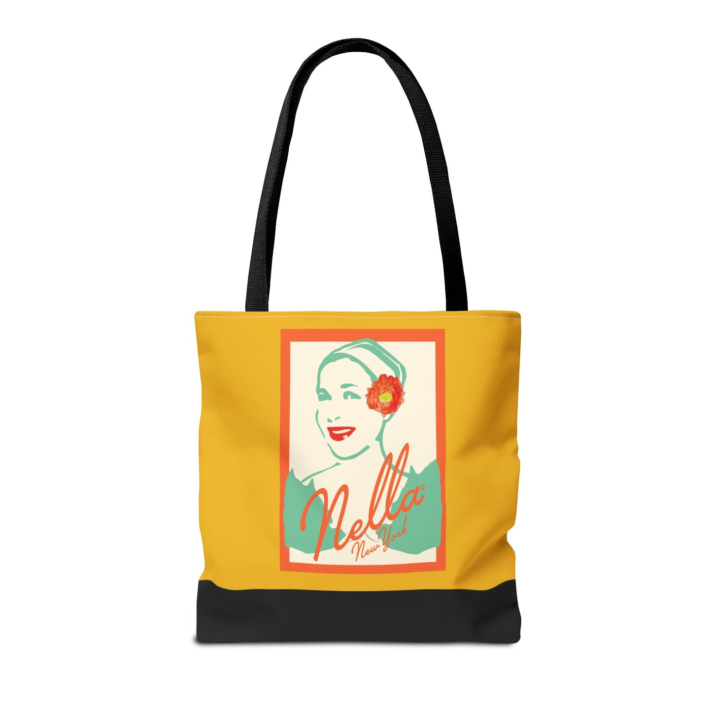 NELLA POSTCARD Retro Tote Bag - Goldenrod