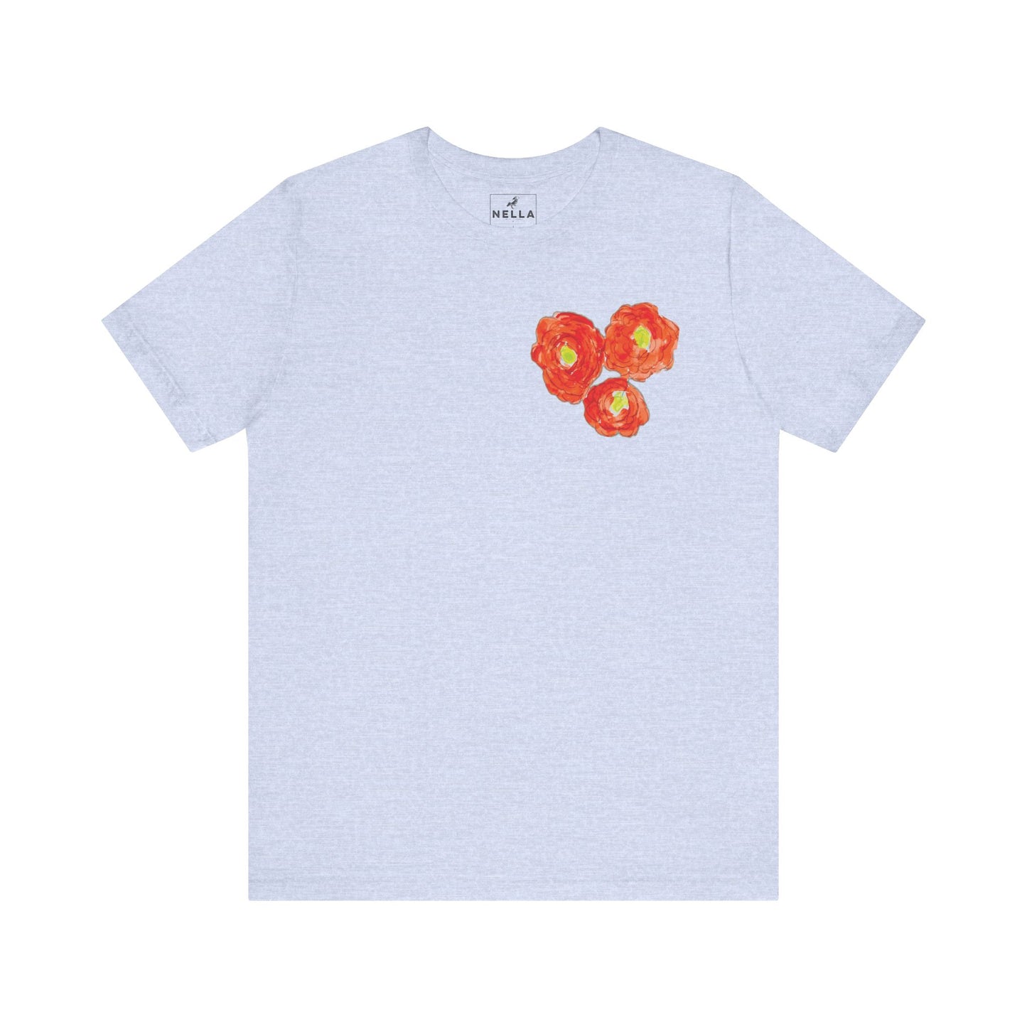 POPPY Unisex Jersey Short Sleeve Tee - Hart Flower print