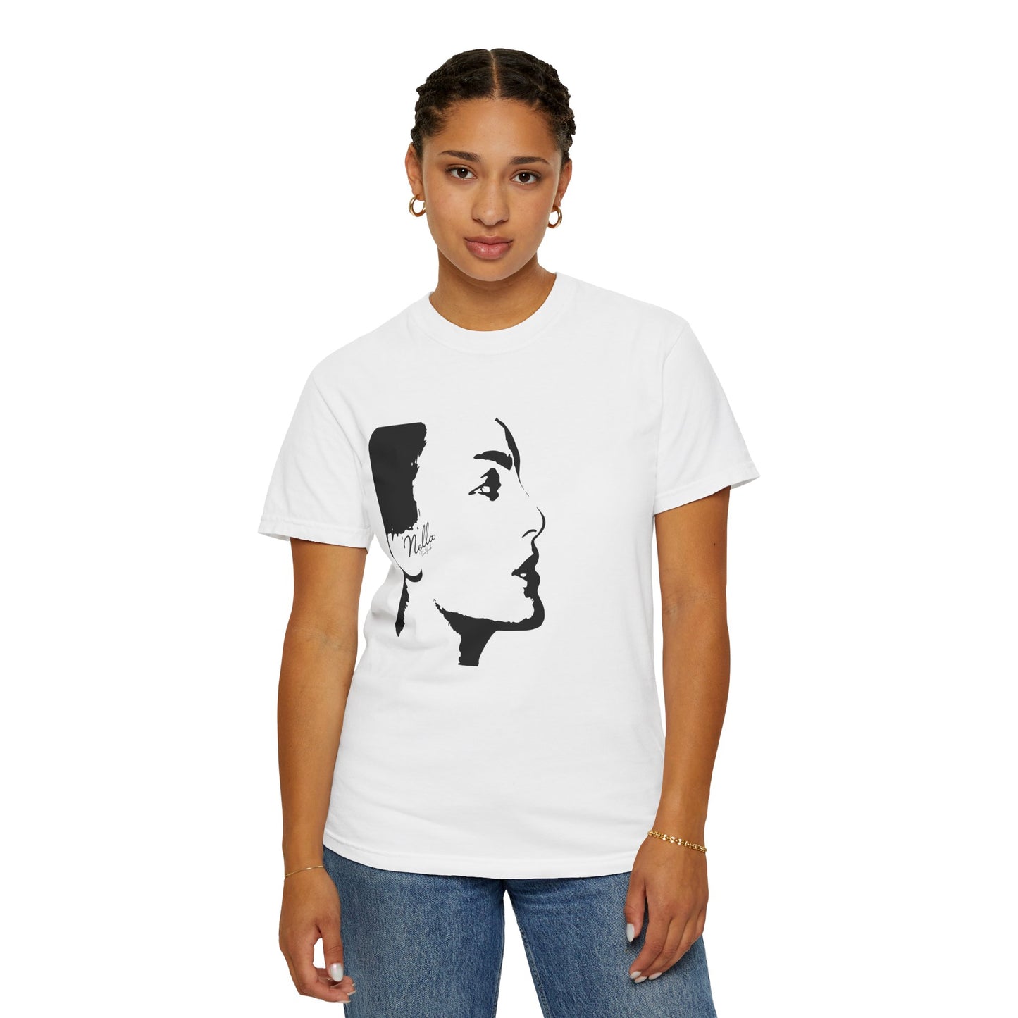 NELLA "FACE FORWARD" Unisex T-Shirt, Casual Wear, Gift for Her, Spring Apparel, Art Tee, Summer Style, Birthday Present