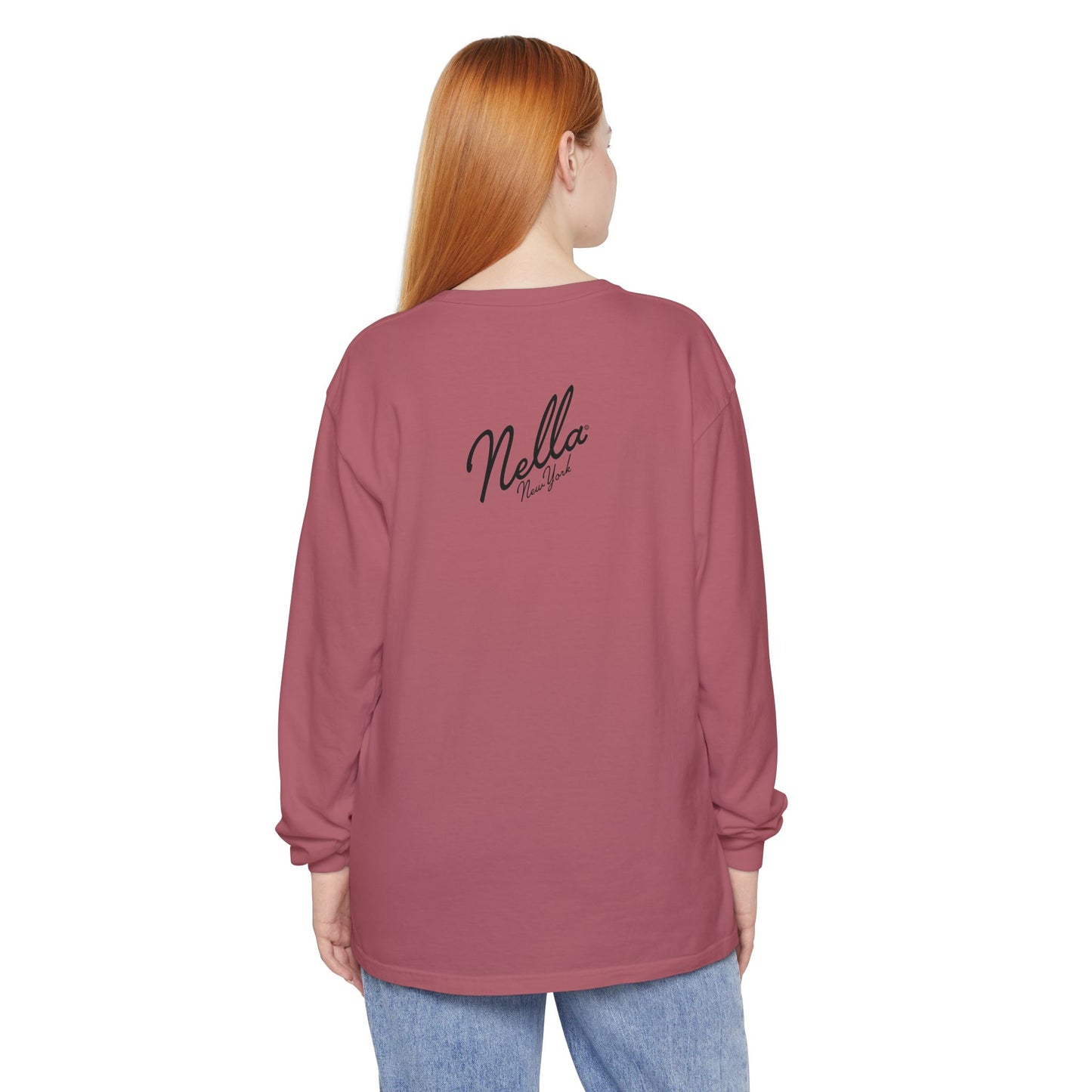 SWEET NELLA Unisex Garment-dyed Long Sleeve T-Shirt