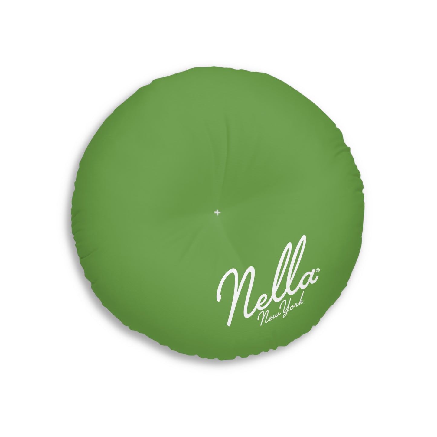 Round Tufted Floor Pillow with Poppy Flower Design