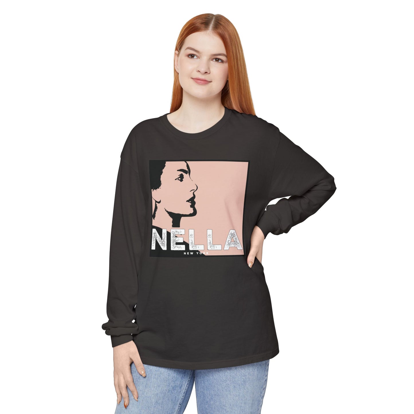 SWEET NELLA Unisex Garment-dyed Long Sleeve T-Shirt
