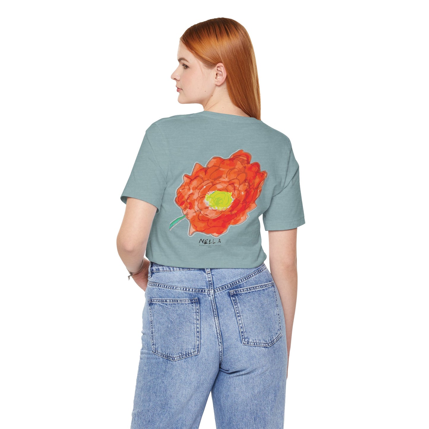 POPPY Unisex Jersey Short Sleeve Tee - Hart Flower print