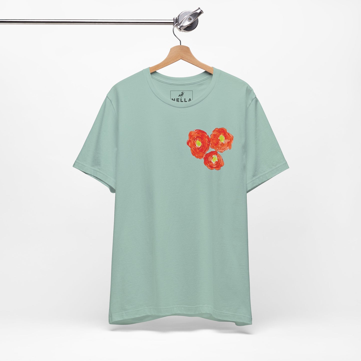 POPPY Unisex Jersey Short Sleeve Tee - Hart Flower print