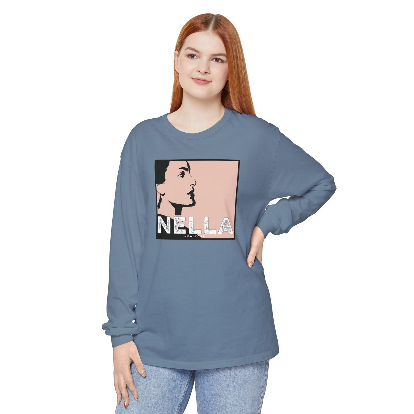 SWEET NELLA Unisex Garment-dyed Long Sleeve T-Shirt