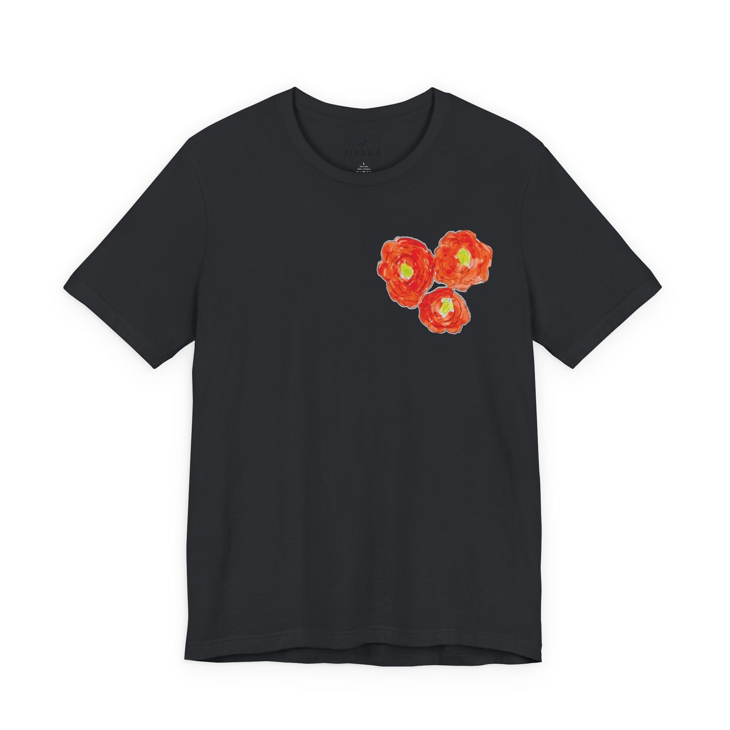 POPPY Unisex Jersey Short Sleeve Tee - Hart Flower print