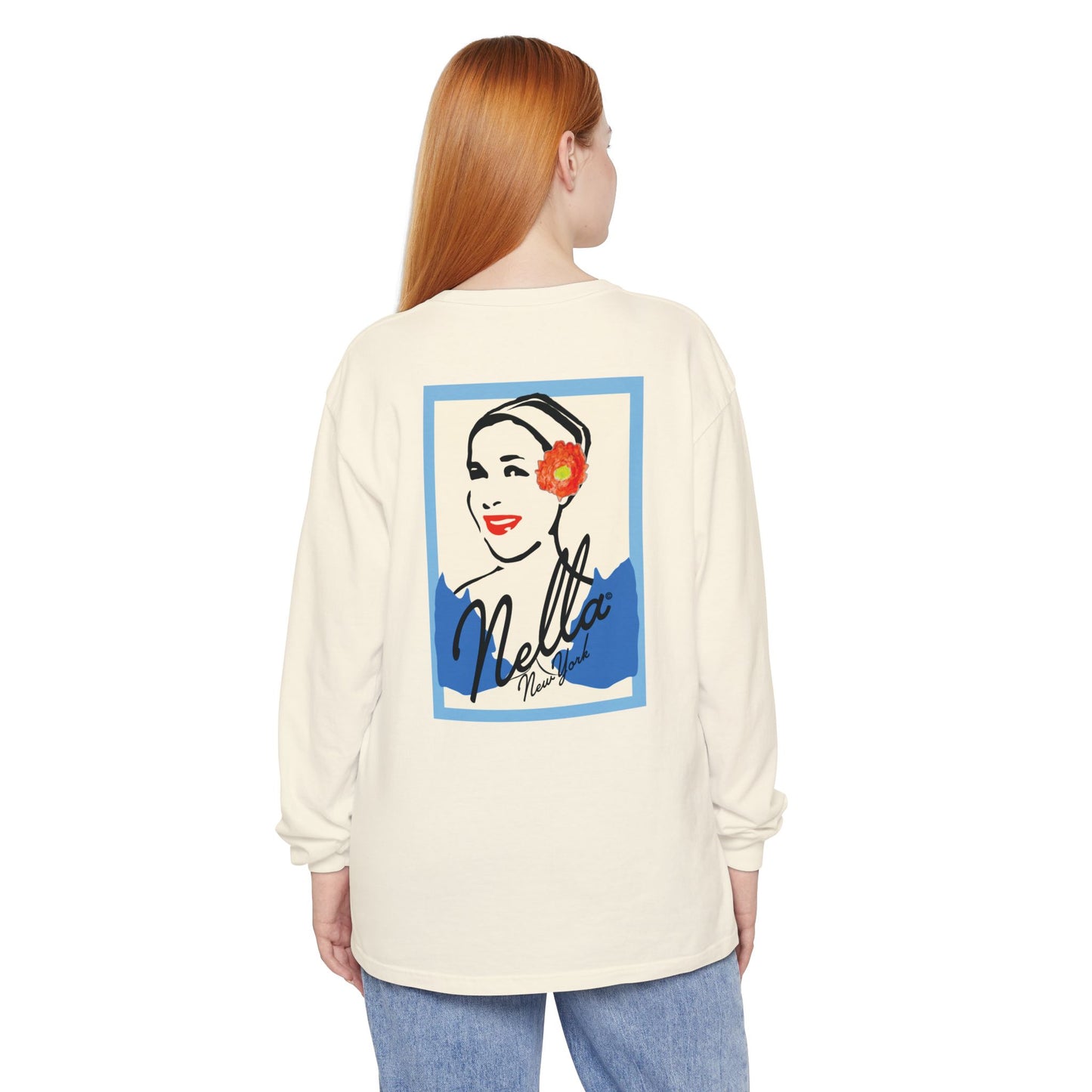 SWEETEST NELLA Unisex Garment-dyed Long Sleeve T-Shirt