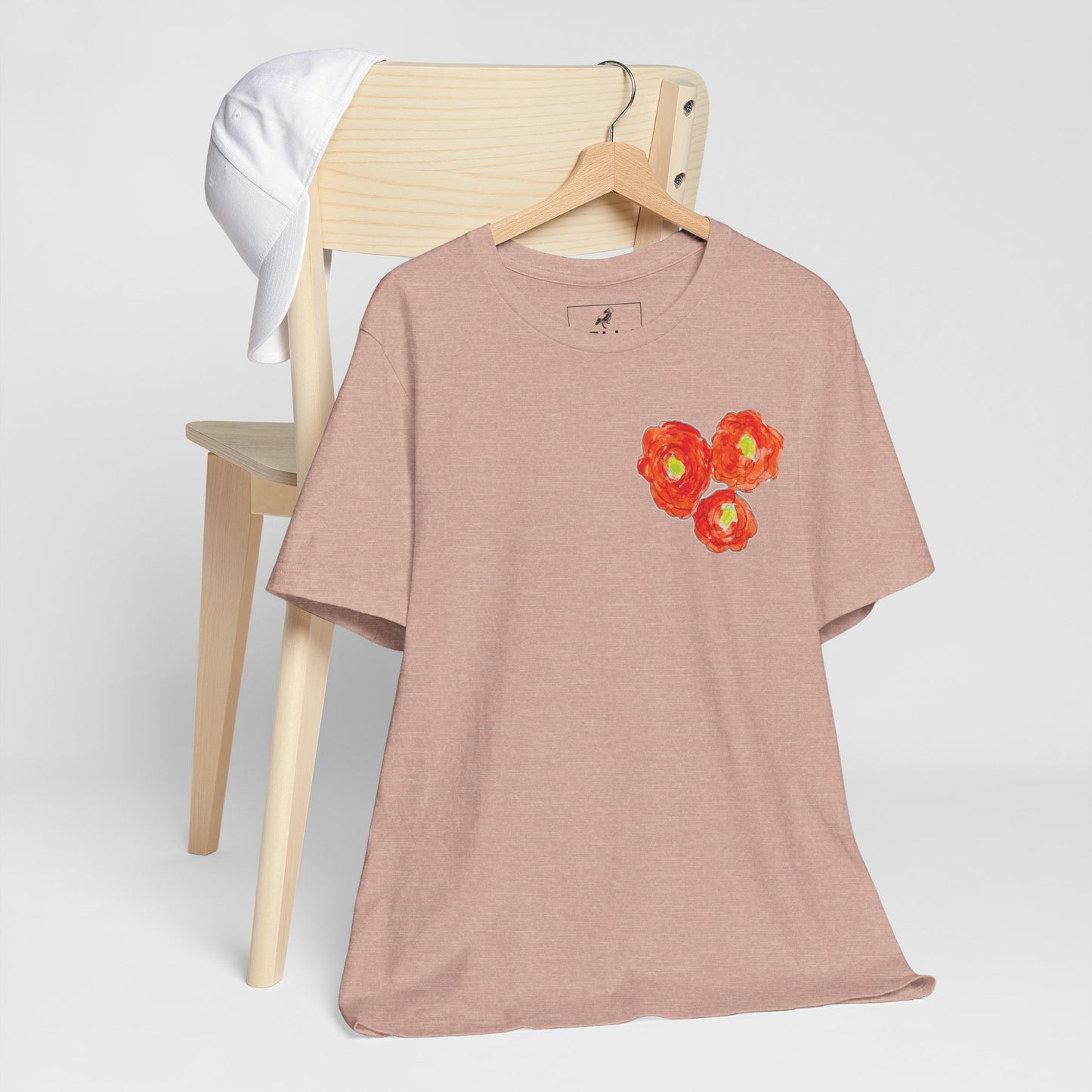 POPPY Unisex Jersey Short Sleeve Tee - Hart Flower print