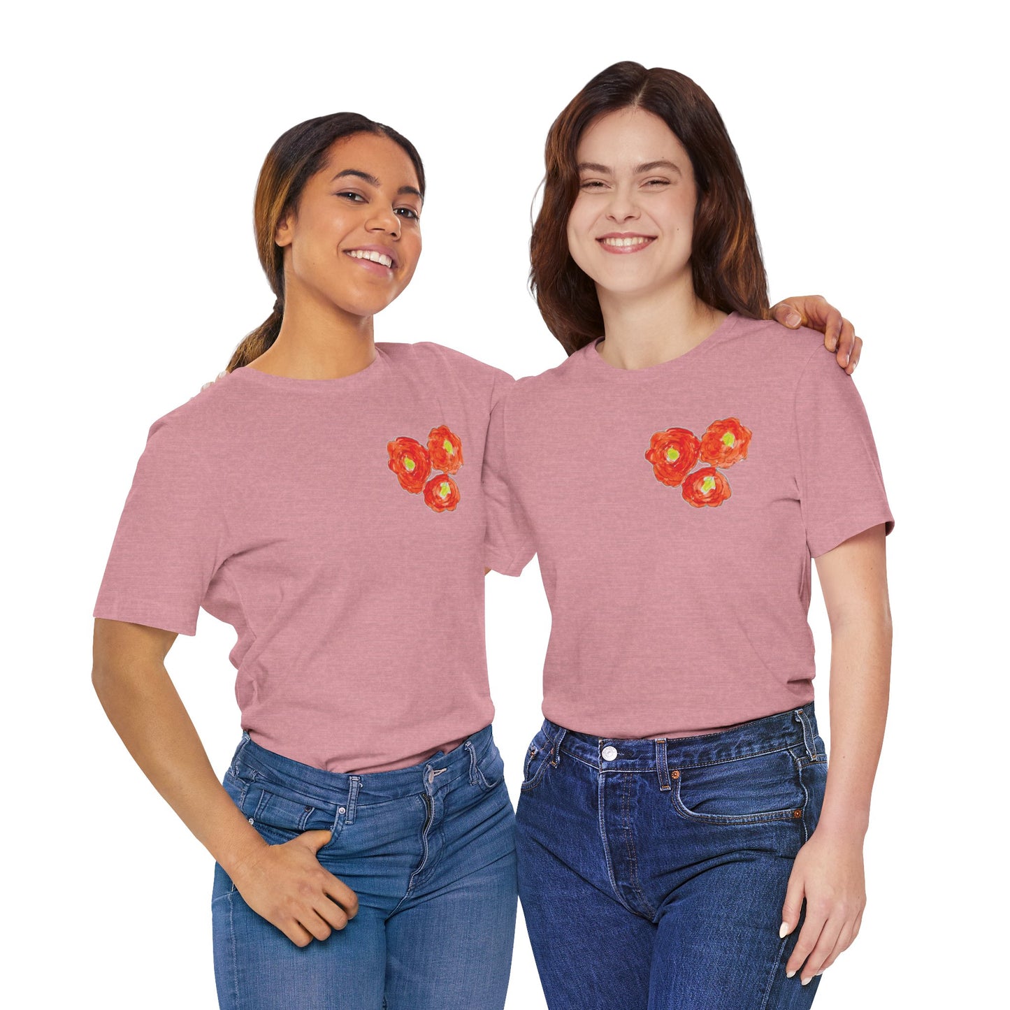 POPPY Unisex Jersey Short Sleeve Tee - Hart Flower print