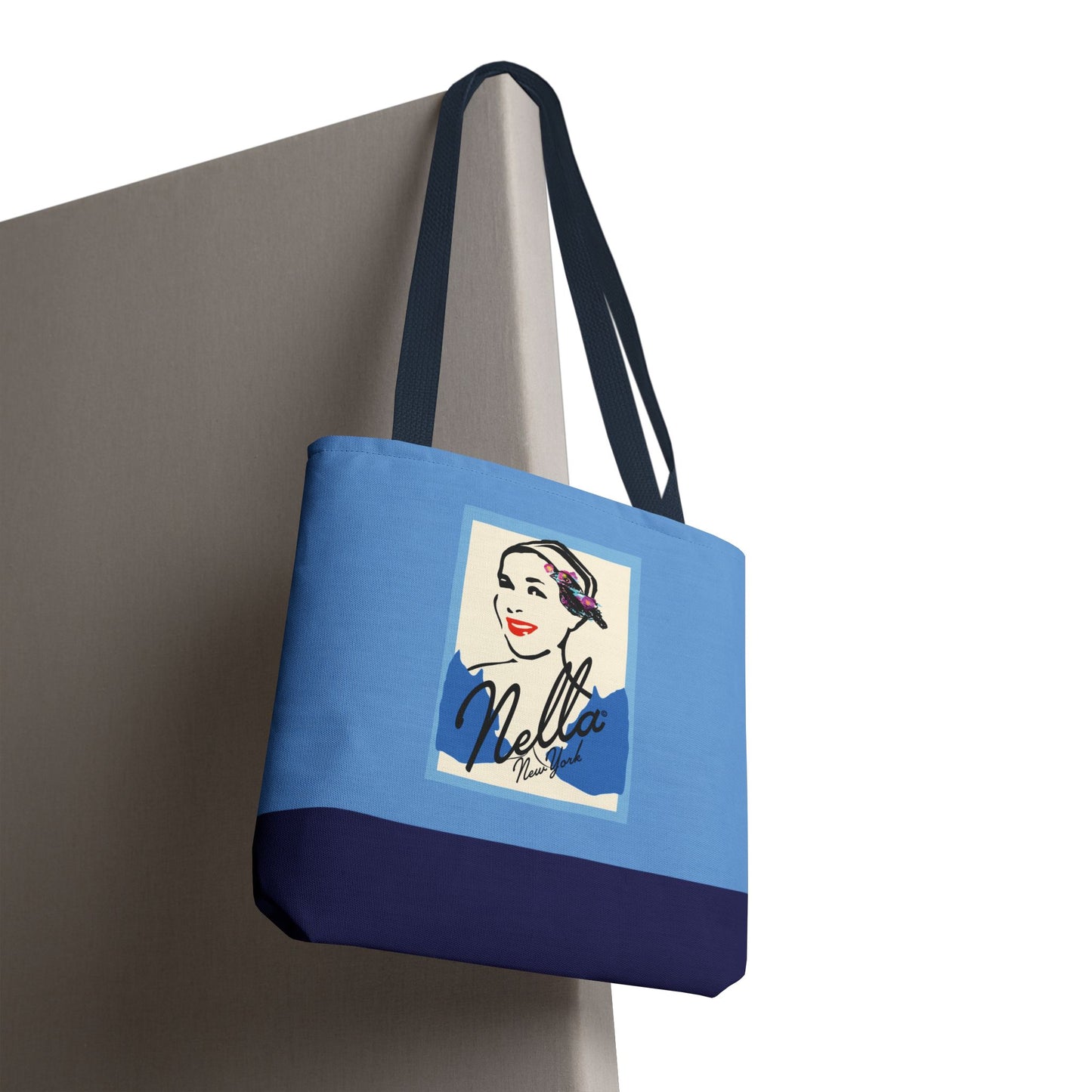 NELLA POSTCARD Retro Tote Bag - Blues