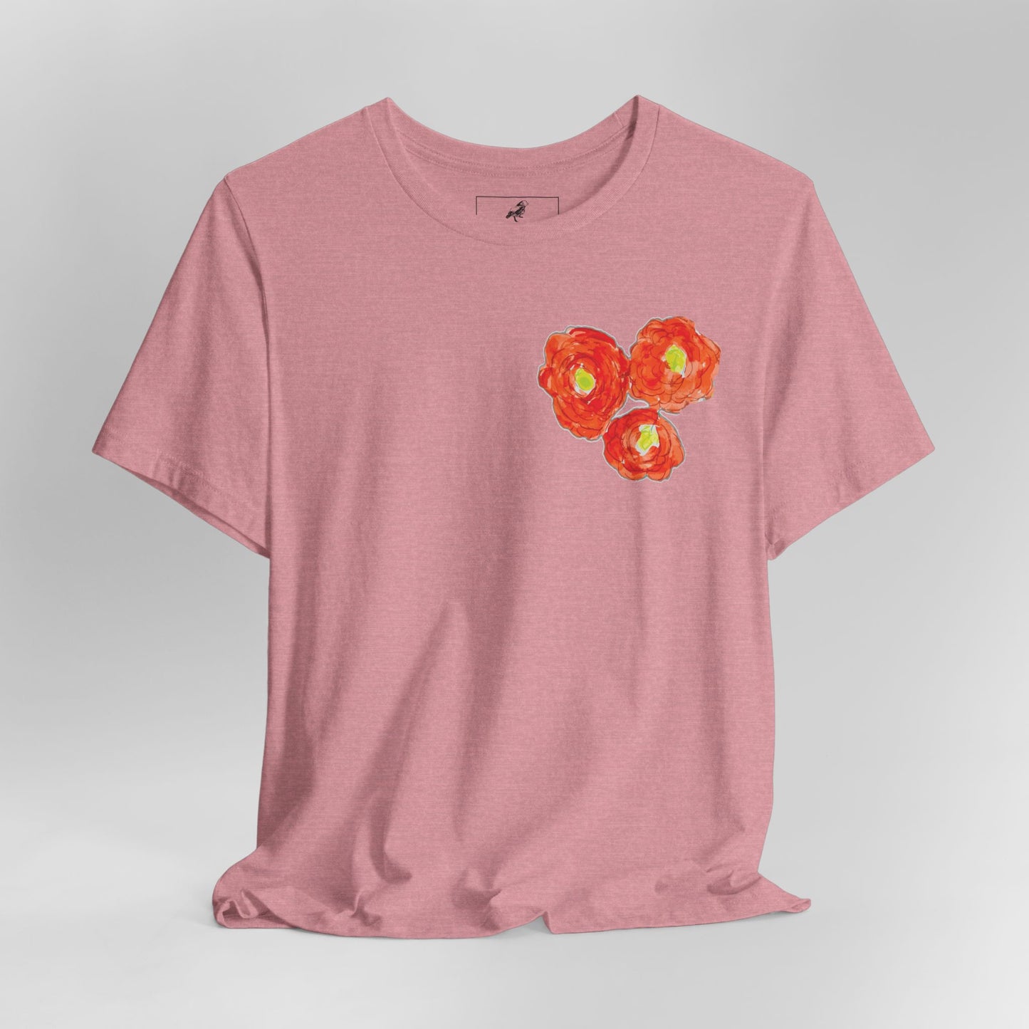 POPPY Unisex Jersey Short Sleeve Tee - Hart Flower print