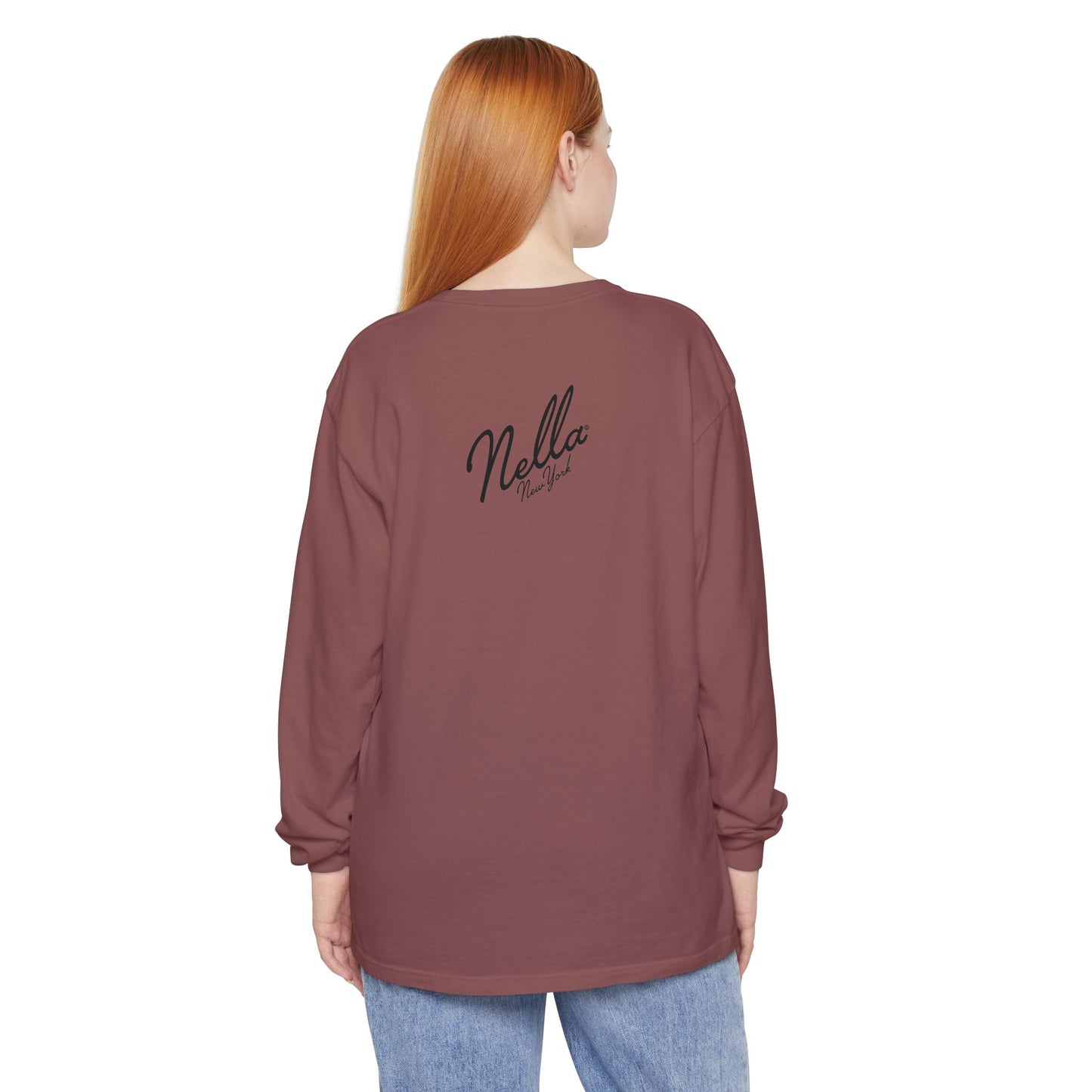 SWEET NELLA Unisex Garment-dyed Long Sleeve T-Shirt