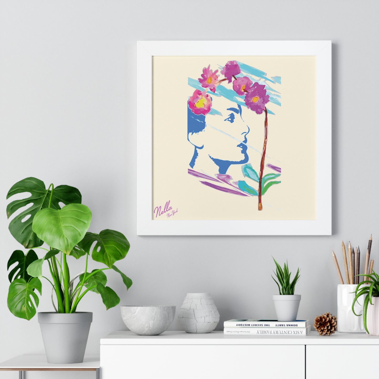 NELLA "ORCHID RUSH" Framed Square Poster