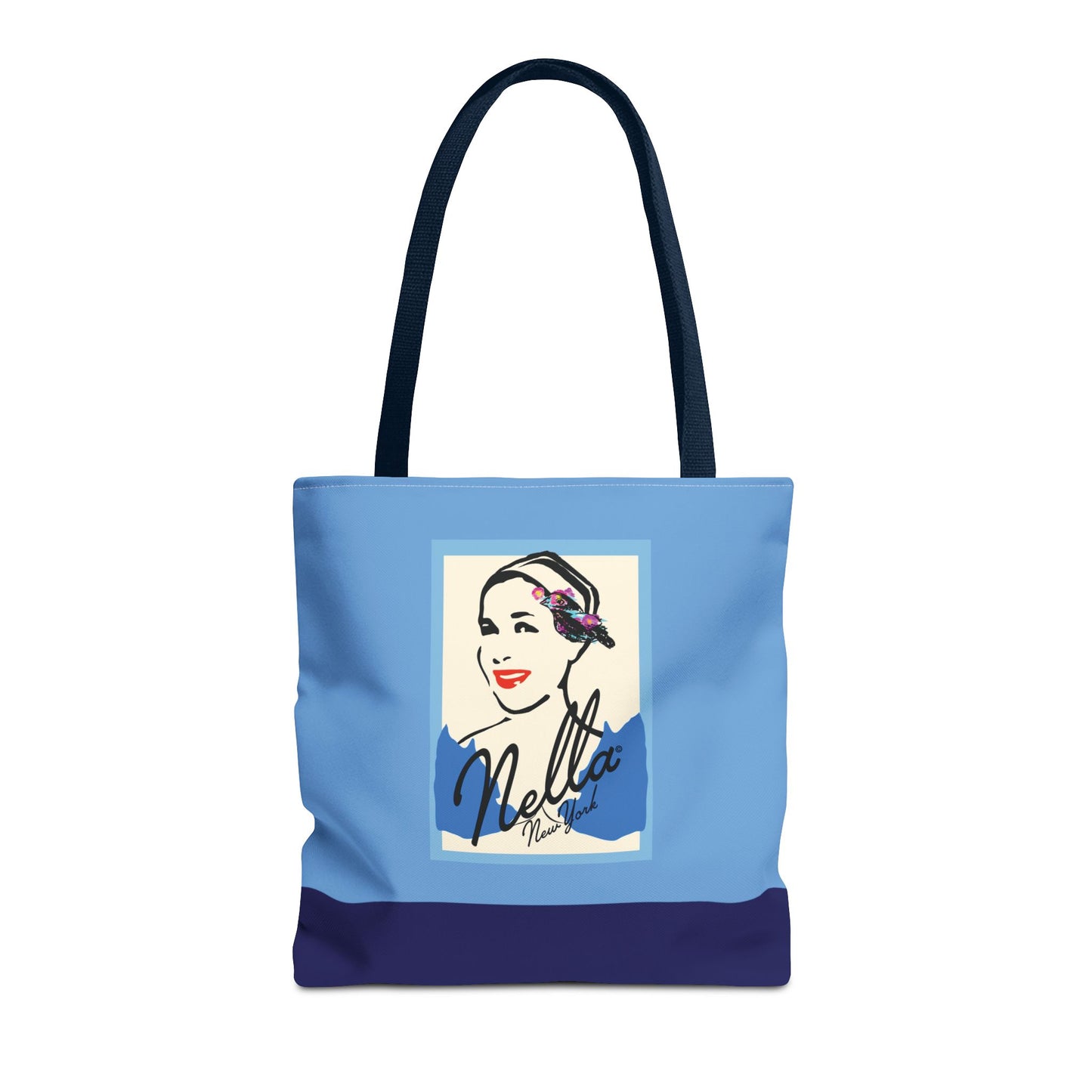 NELLA POSTCARD Retro Tote Bag - Blues