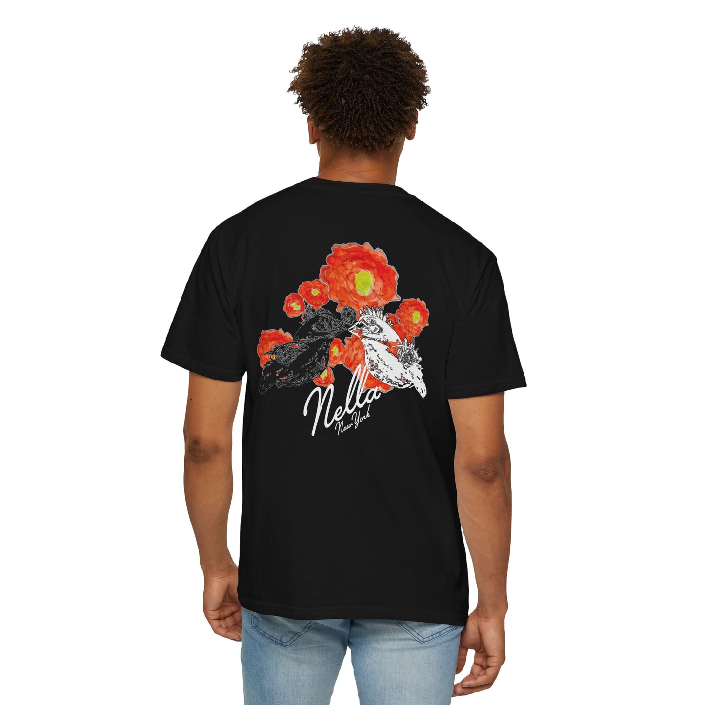 NELLA'S Stylish Floral T-Shirt, Artistic Apparel, Unique Gift for Him/Her, Summer Fashion, Casual Wear, Trendy Graphic Tee