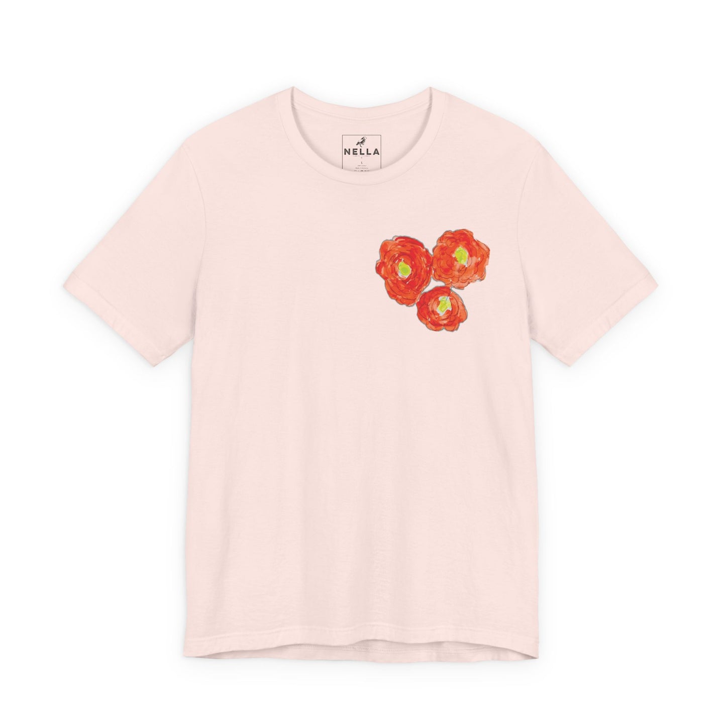 POPPY Unisex Jersey Short Sleeve Tee - Hart Flower print