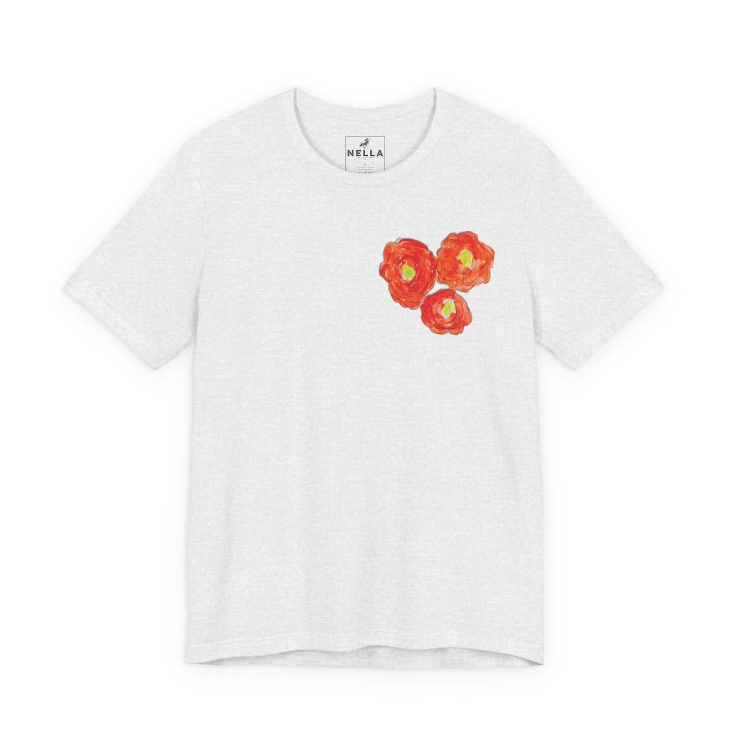 POPPY Unisex Jersey Short Sleeve Tee - Hart Flower print