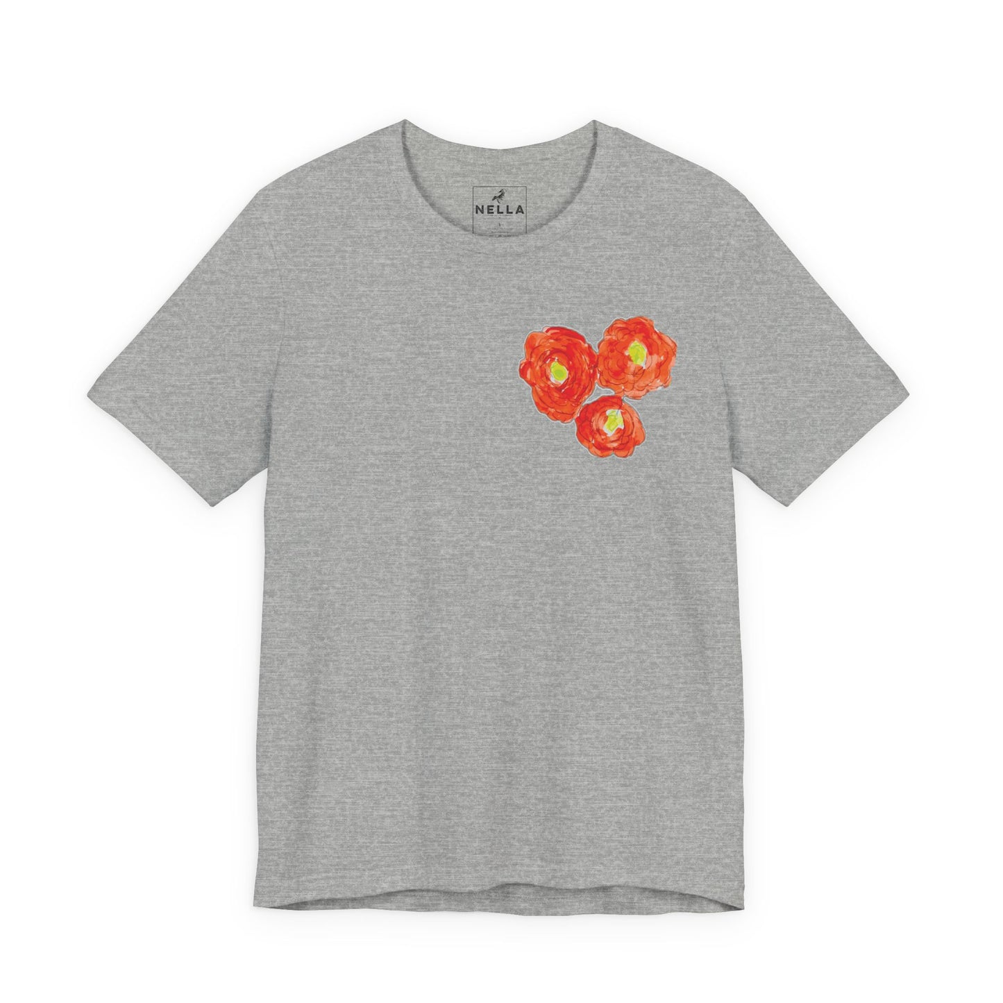 POPPY Unisex Jersey Short Sleeve Tee - Hart Flower print